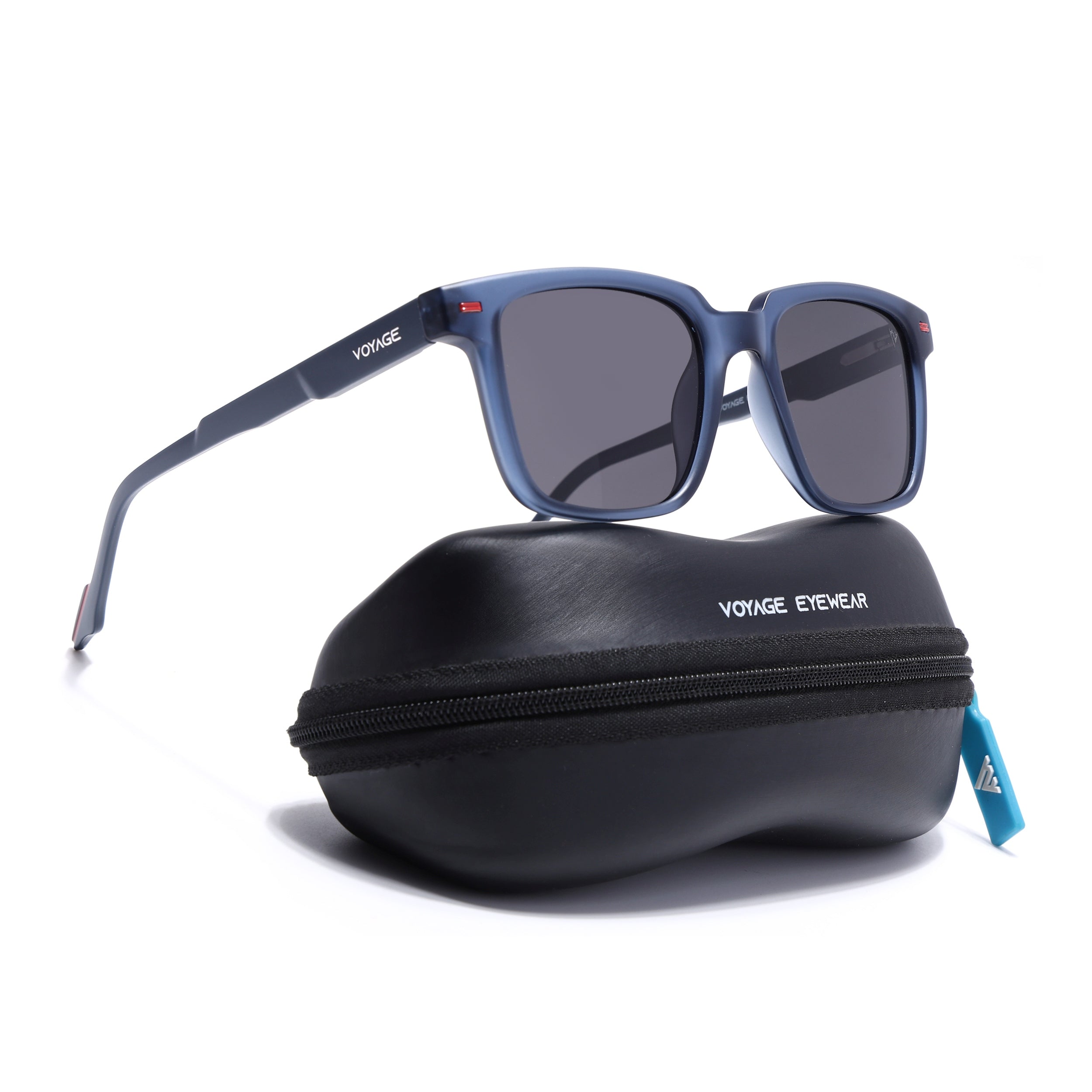 Matira | Blue Square Polarized Sunglasses | PMG7417
