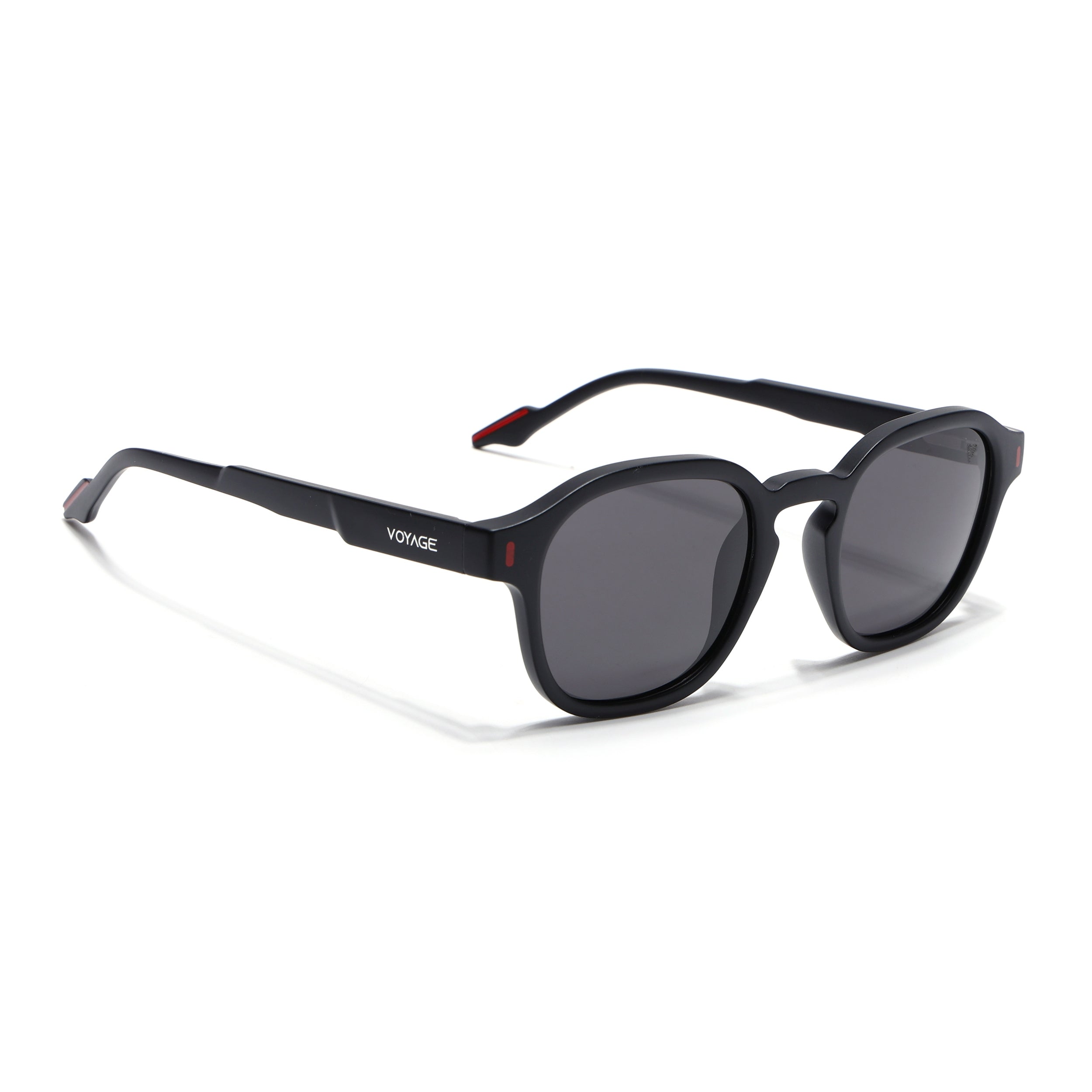 Matira | Black & Red Wayfarer Polarized Sunglasses | PMG7421