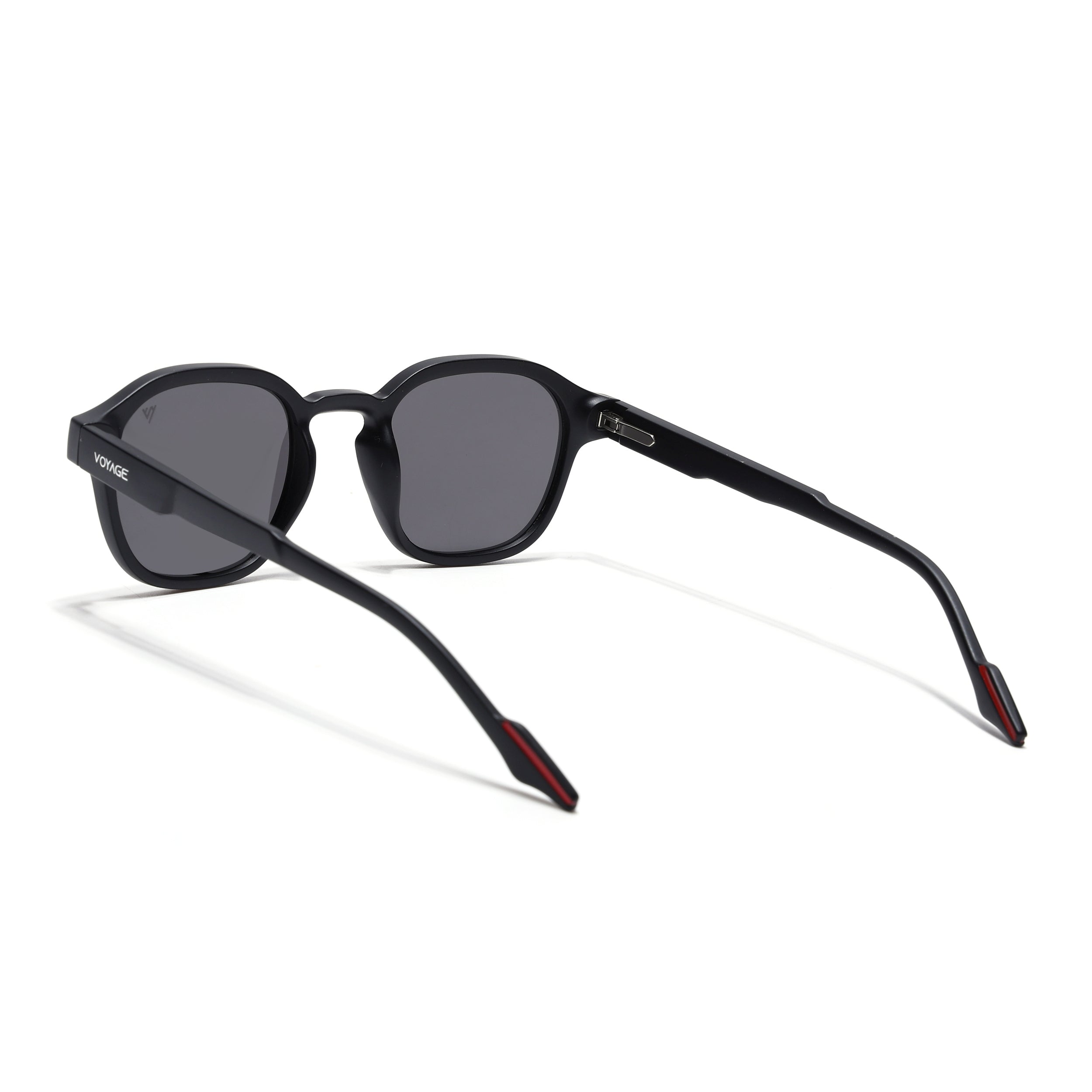 Matira | Black & Red Wayfarer Polarized Sunglasses | PMG7421