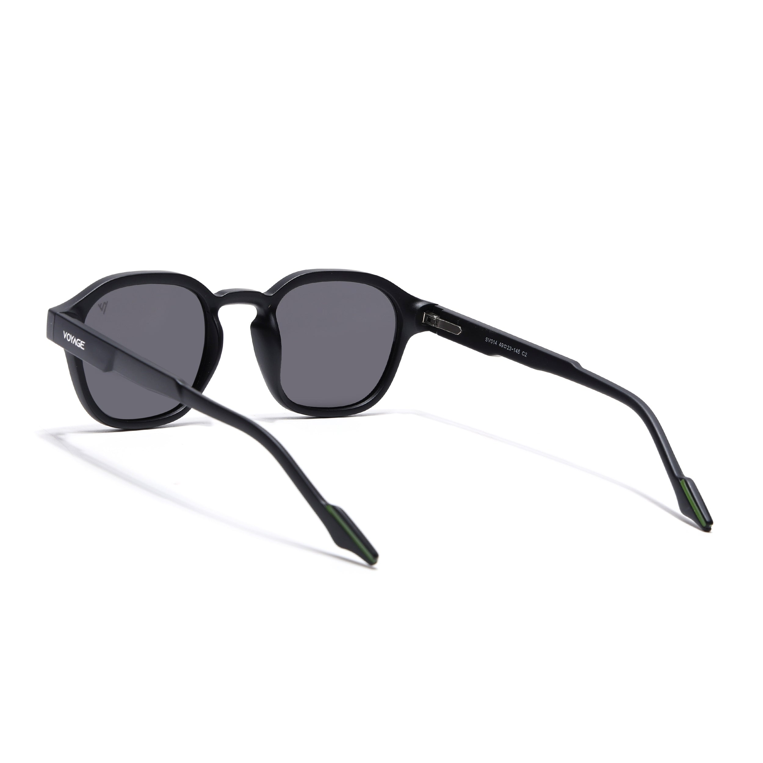 Matira | Black & Green Wayfarer Polarized Sunglasses | PMG7422
