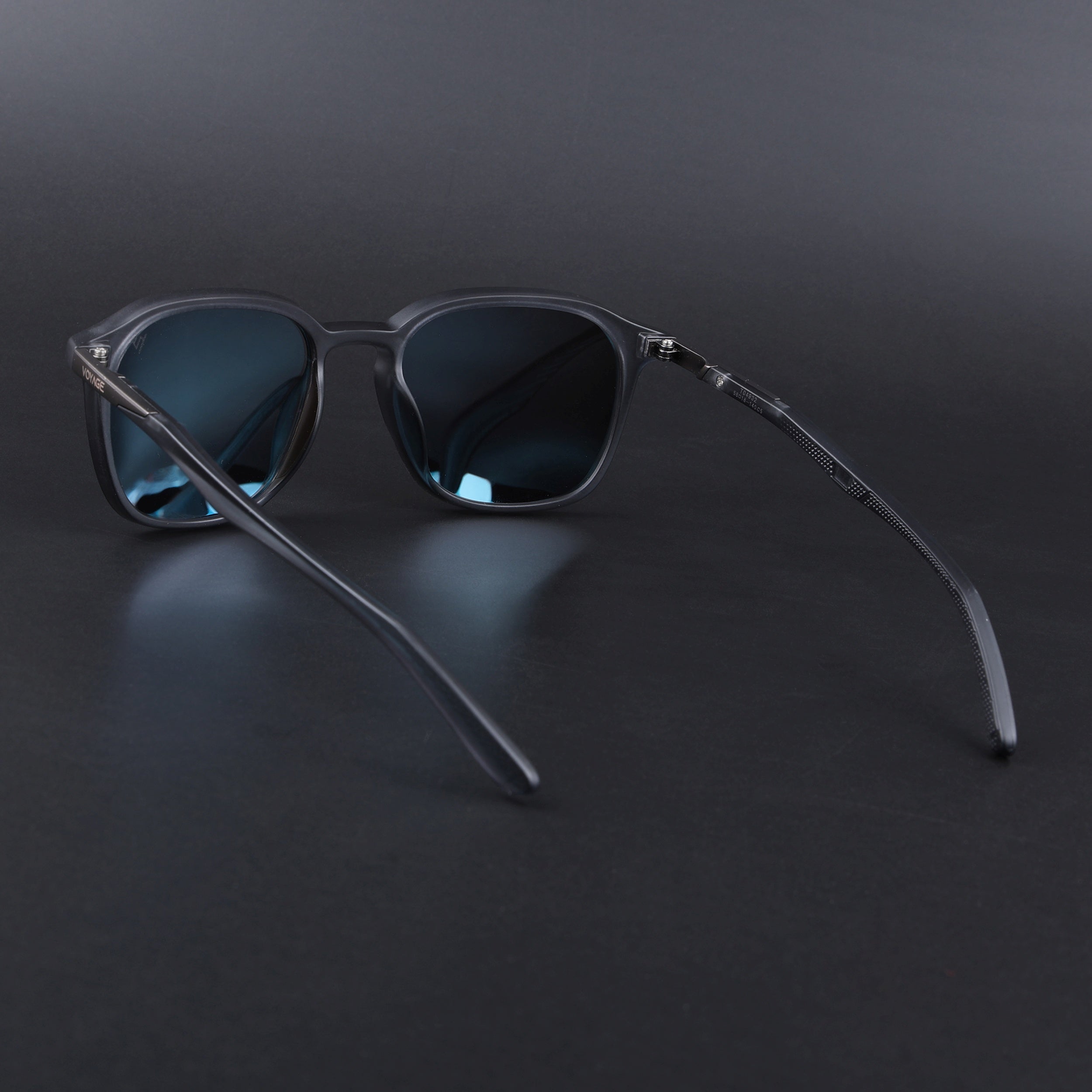 Square Polarized Sunglasses | Sky Blue Lens | Grey Frame - PMG6792