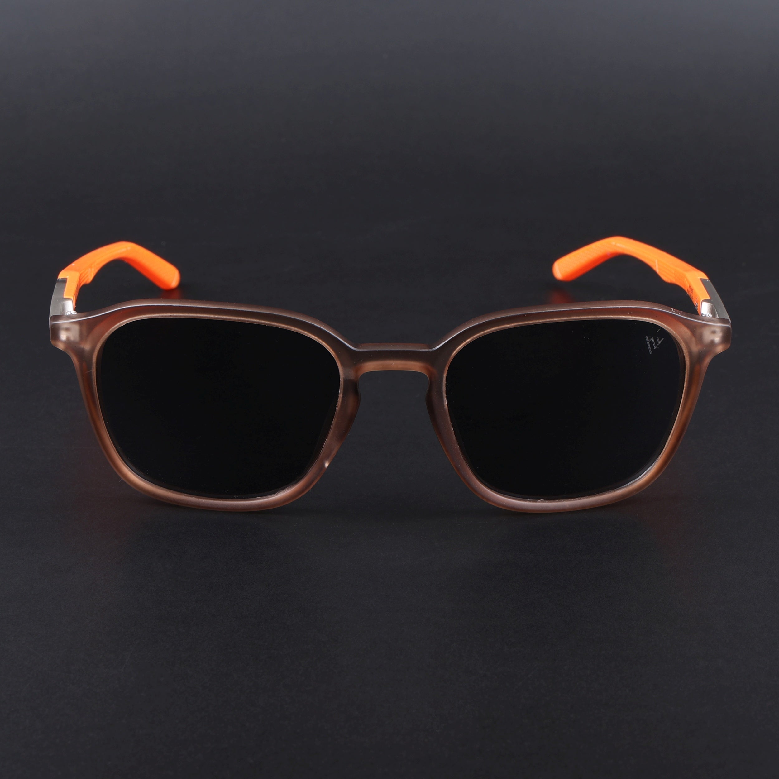 Square Polarized Sunglasses | Grey Lens | Brown Frame - PMG6795