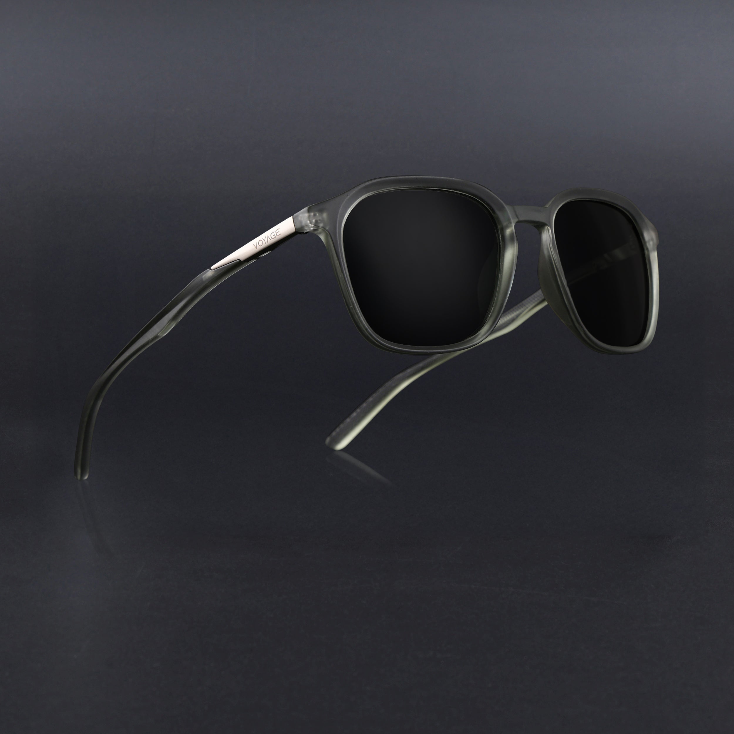 Square Polarized Sunglasses | Olive Lens | Olive Frame - PMG6796