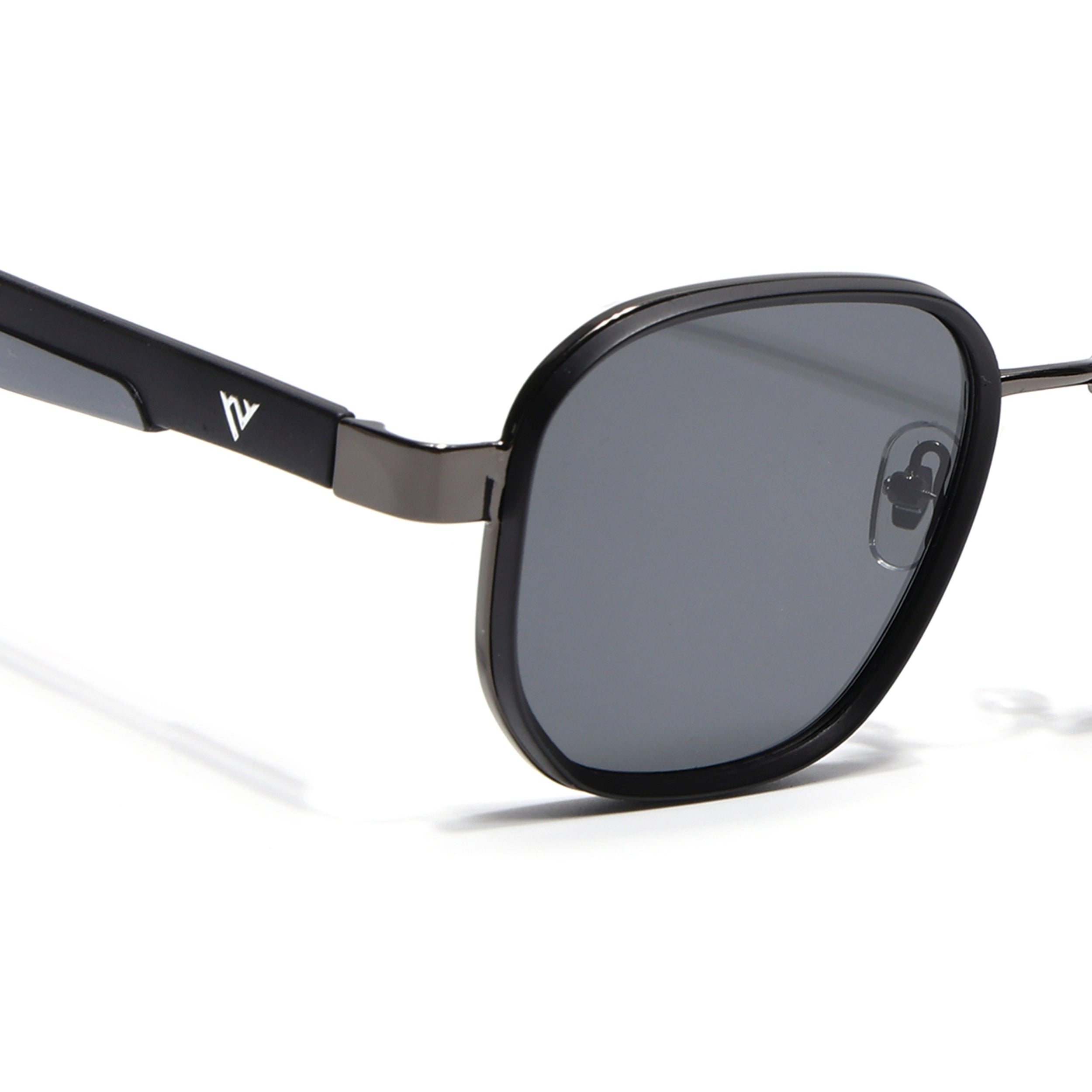 Square Sunglasses for Men & Women (Black Lens | Matt Black Frame - MG7340)