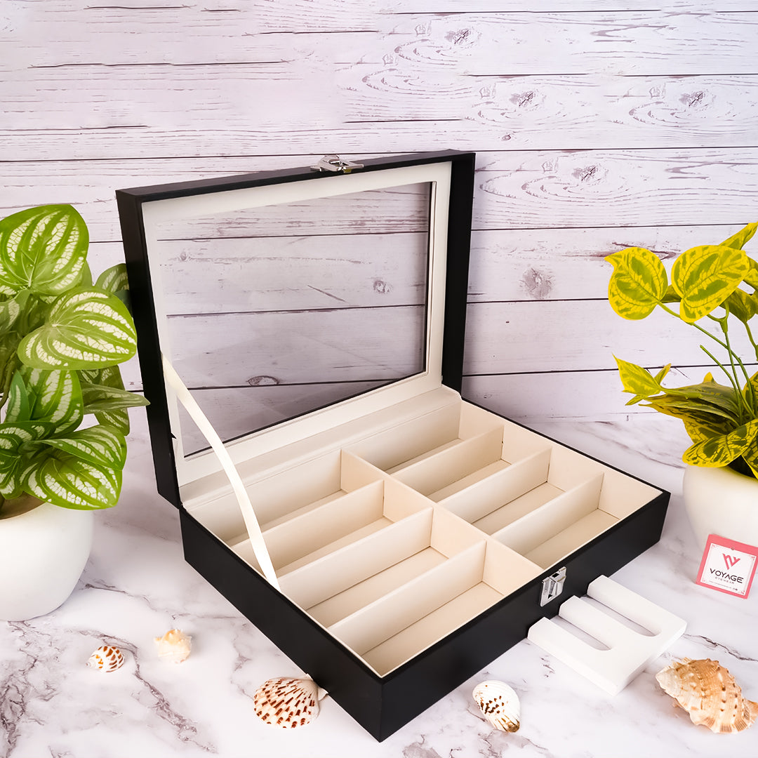 Voyage Black Square Sunglasses or Eyeglasses Storage Box (No Logo)