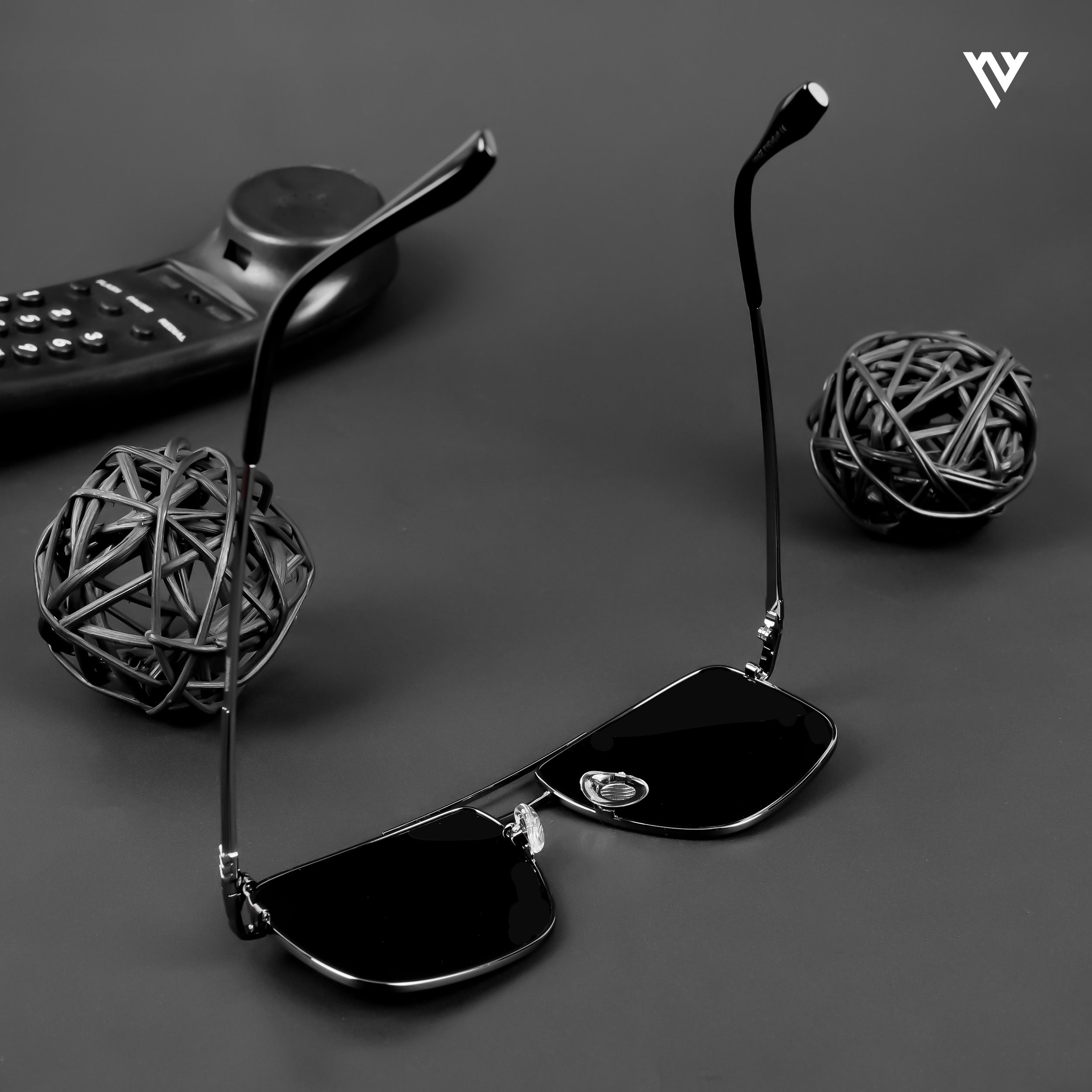 Wayfarer Polarized Sunglasses (Black Lens | Grey Frame - PMG4979)