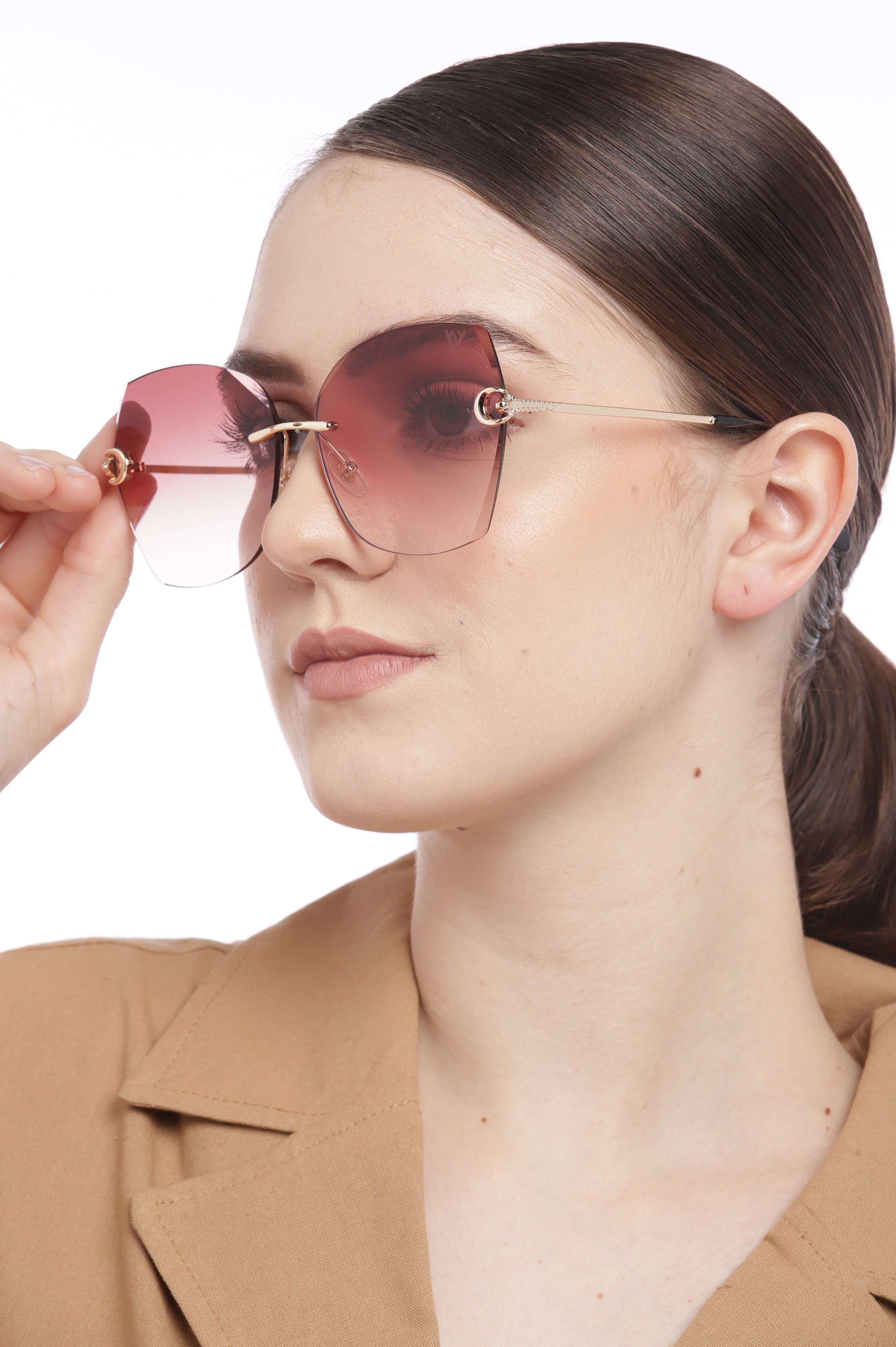 Elara | Red Over Size Sunglasses MG2882