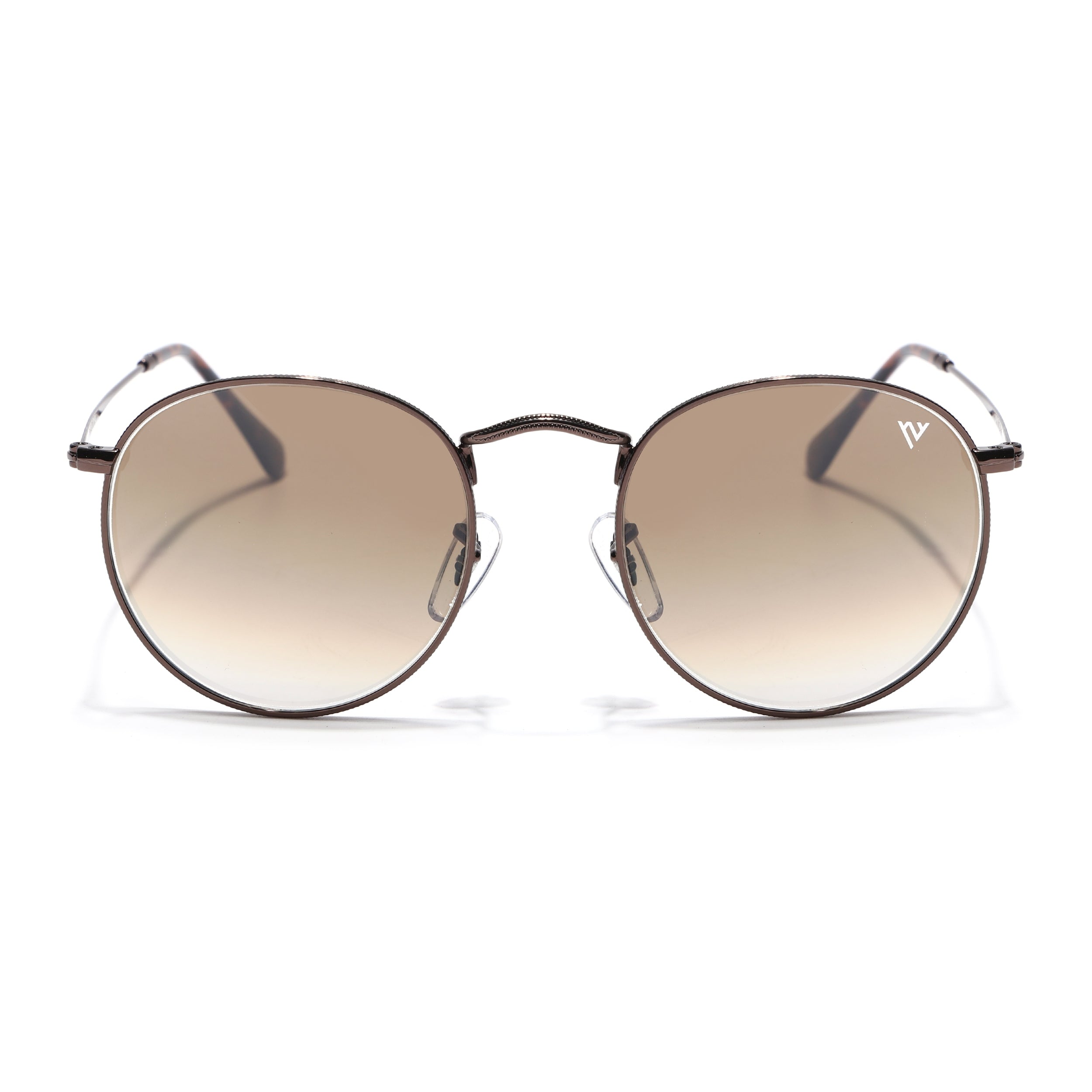 Round Sunglasses for Men & Women (Brown & Clear Lens | Brown Frame - MG7564)