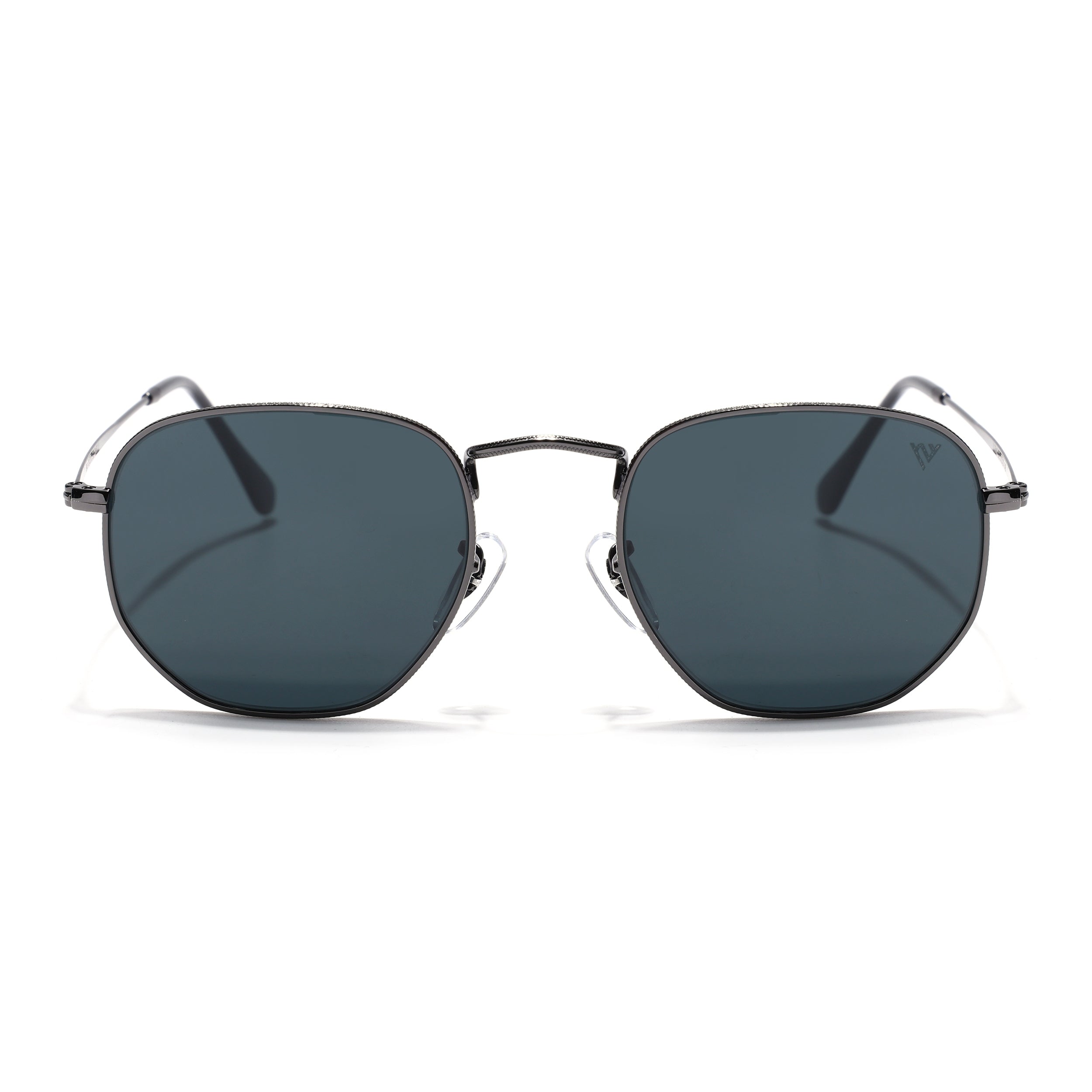 Round Sunglasses for Men & Women (Black Lens | Grey Frame - MG7571)