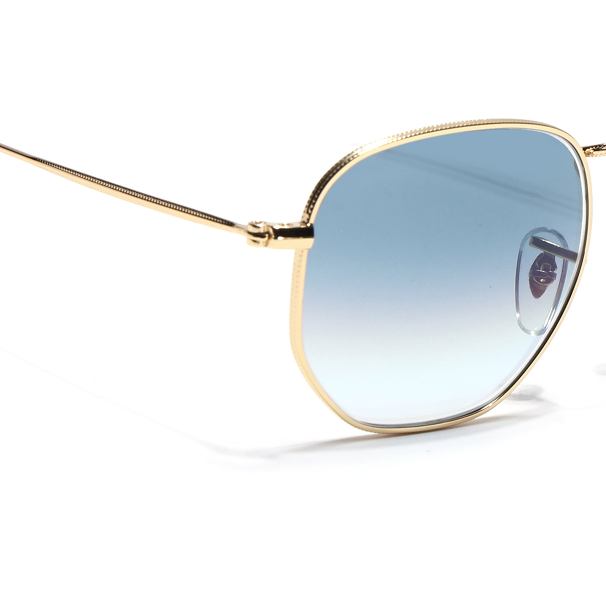 Round Sunglasses for Men & Women (Grey & Clear Lens | Golden Frame - MG7574)