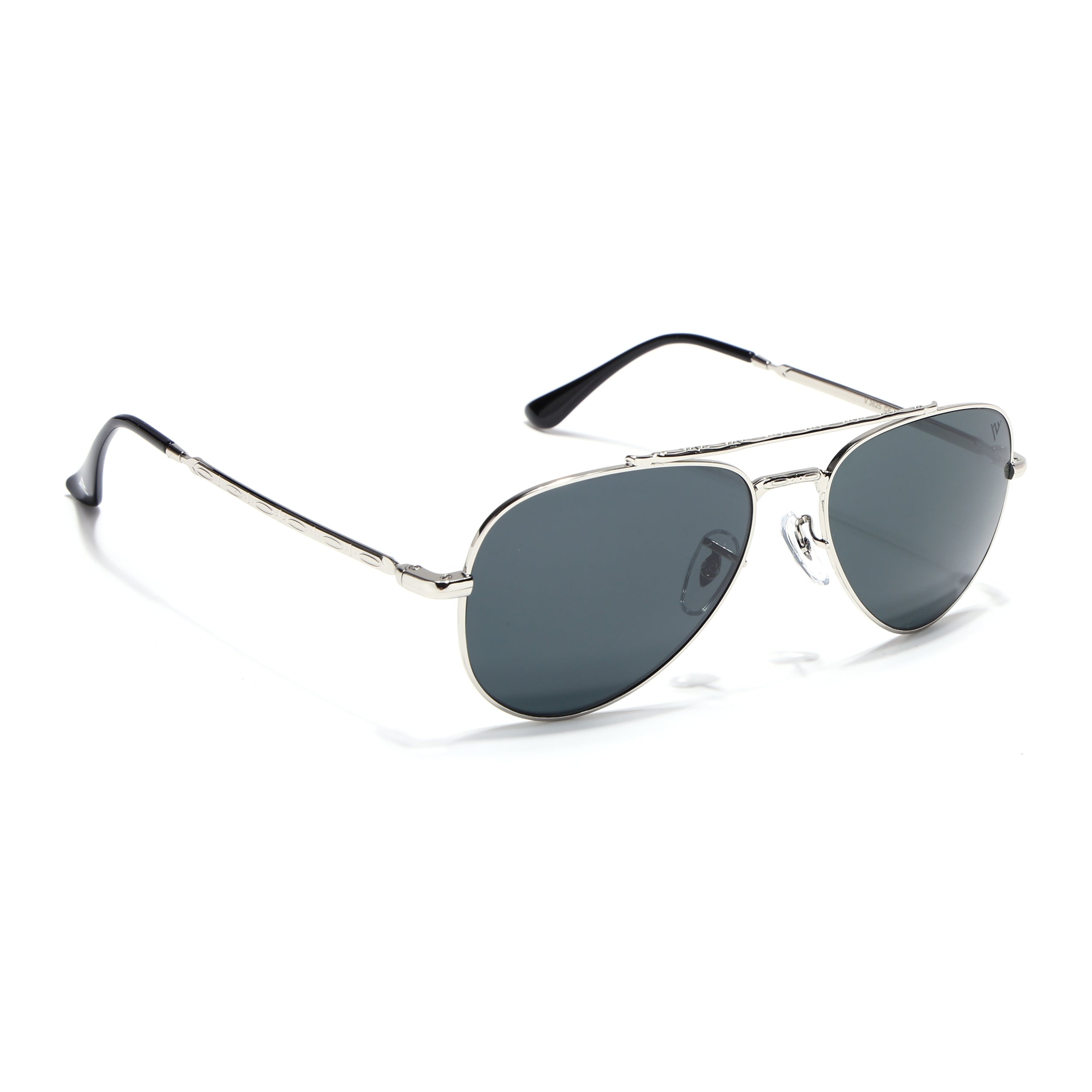 Malana | Black Aviator Sunglasses | Silver Frame - MG7620