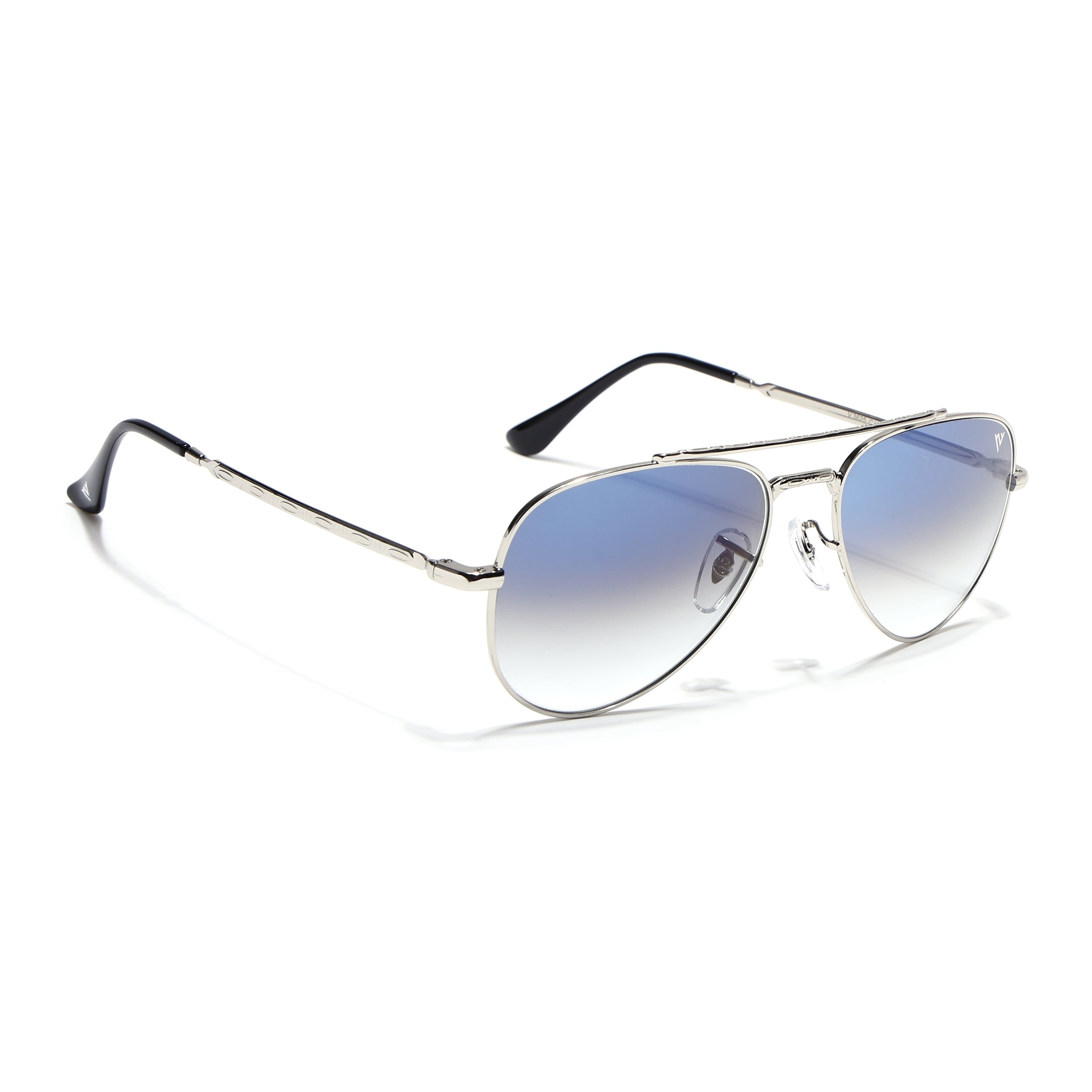 Malana | Blue & Clear Aviator Sunglasses | Silver Frame - MG7621
