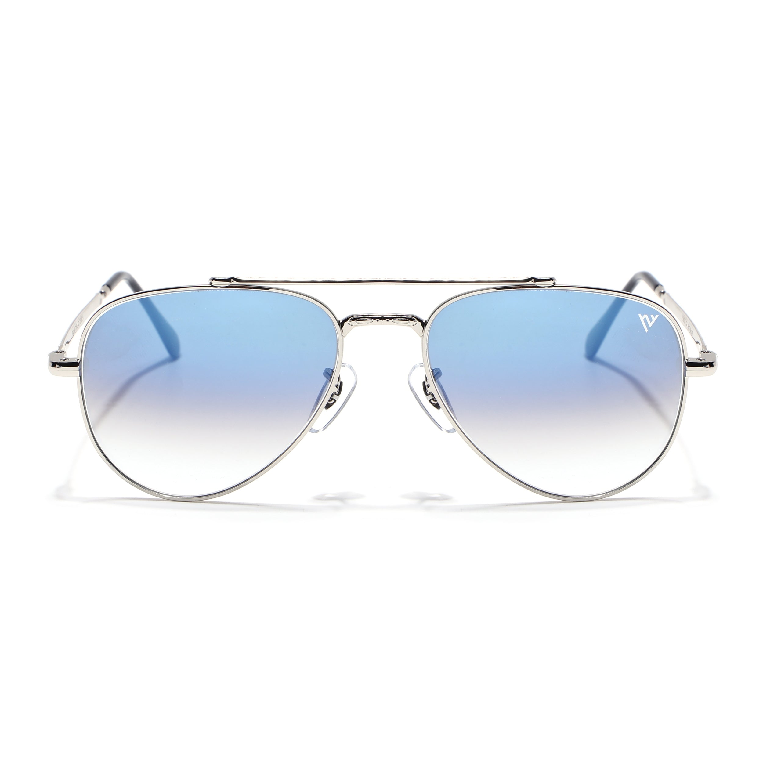 Malana | Blue & Clear Aviator Sunglasses | Silver Frame - MG7621