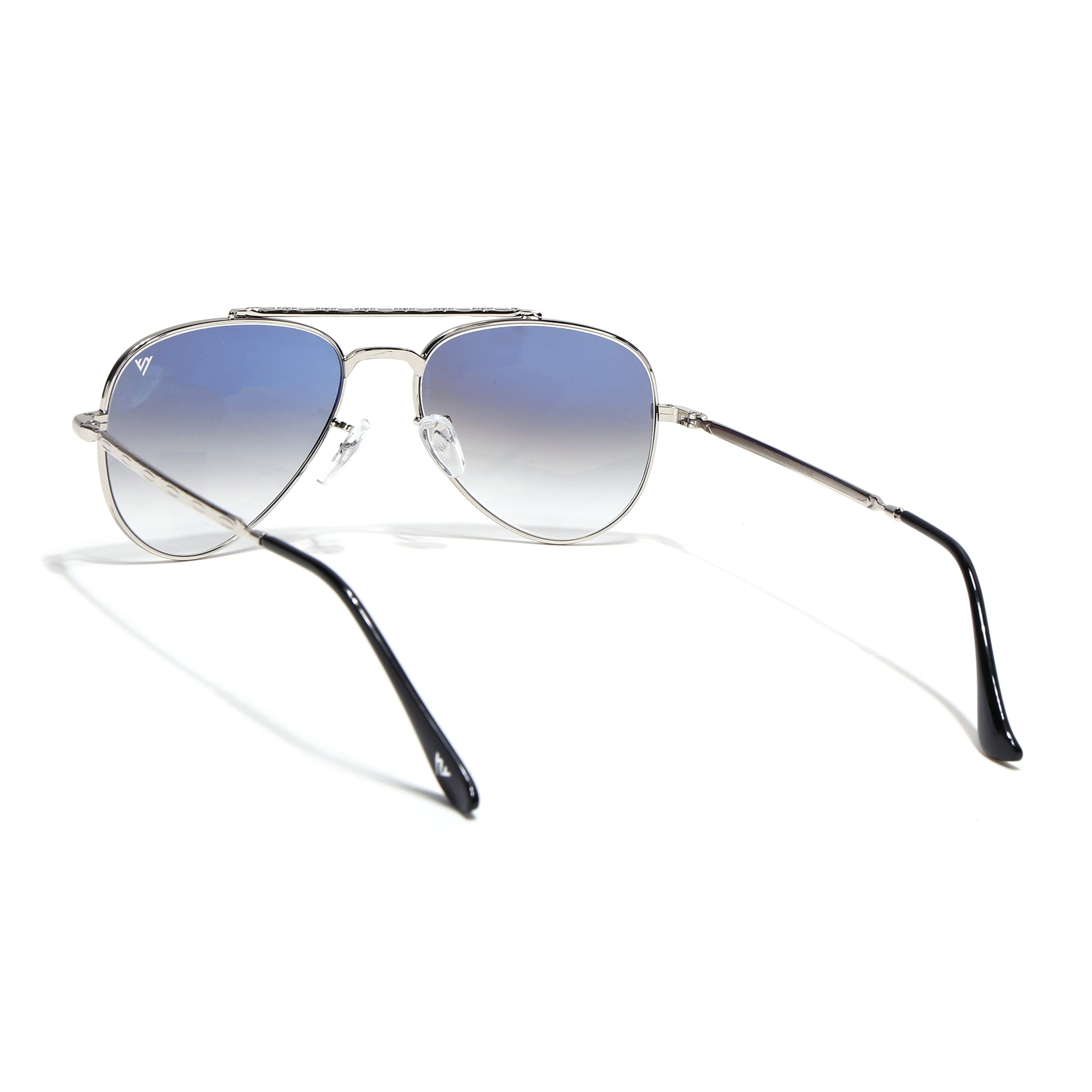 Malana | Blue & Clear Aviator Sunglasses | Silver Frame - MG7621