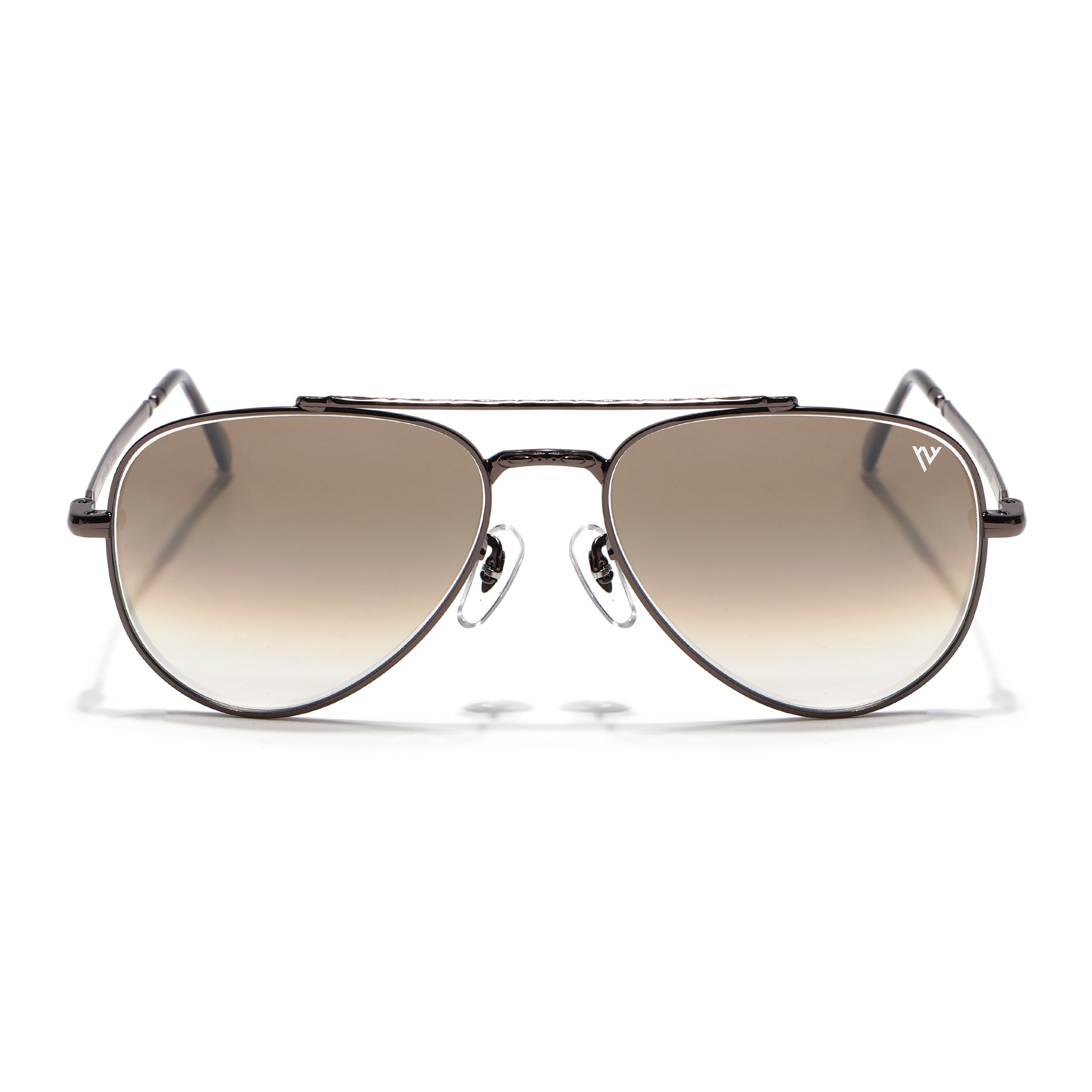 Malana | Brown & Clear Aviator Sunglasses | Brown Frame - MG7624