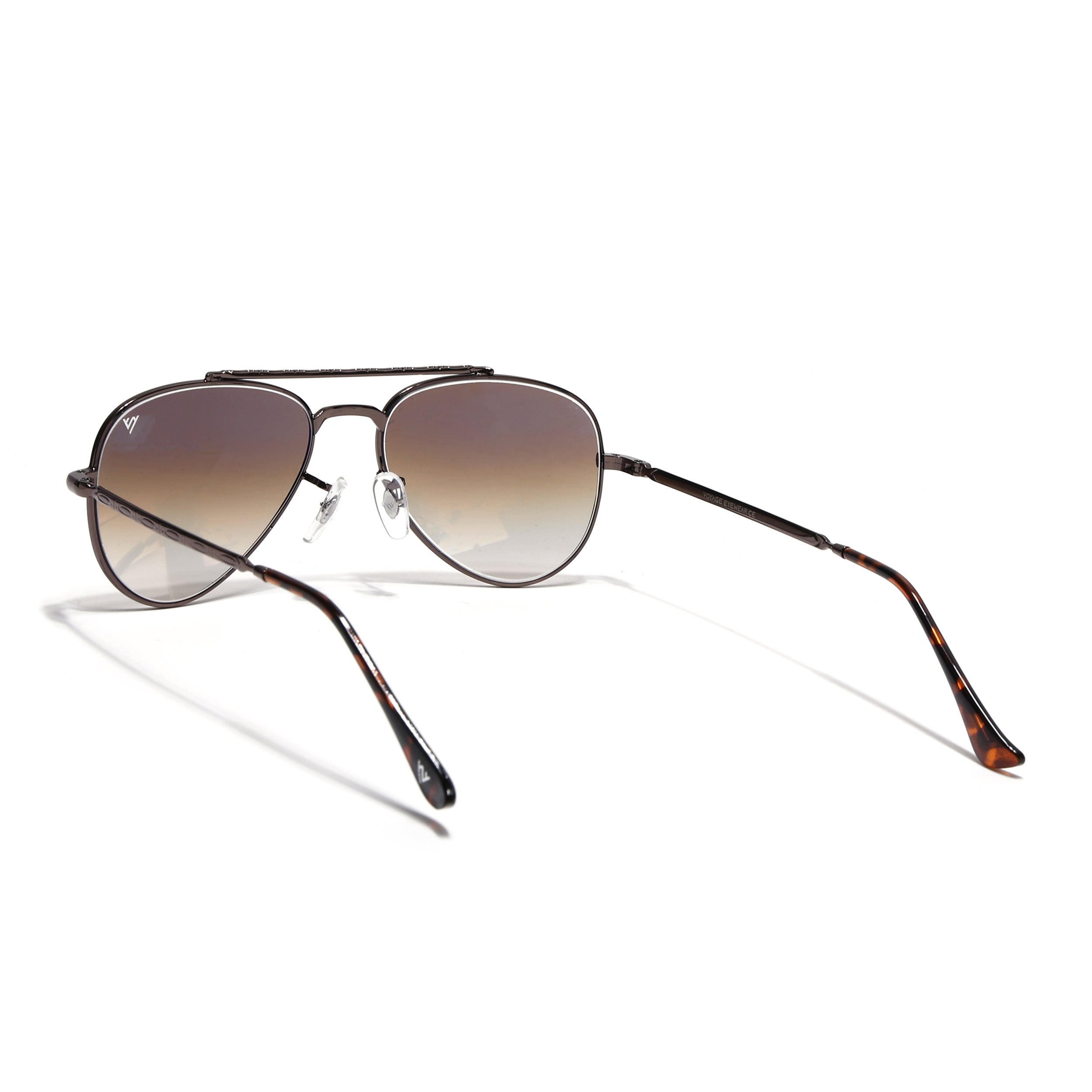 Malana | Brown & Clear Aviator Sunglasses | Brown Frame - MG7624