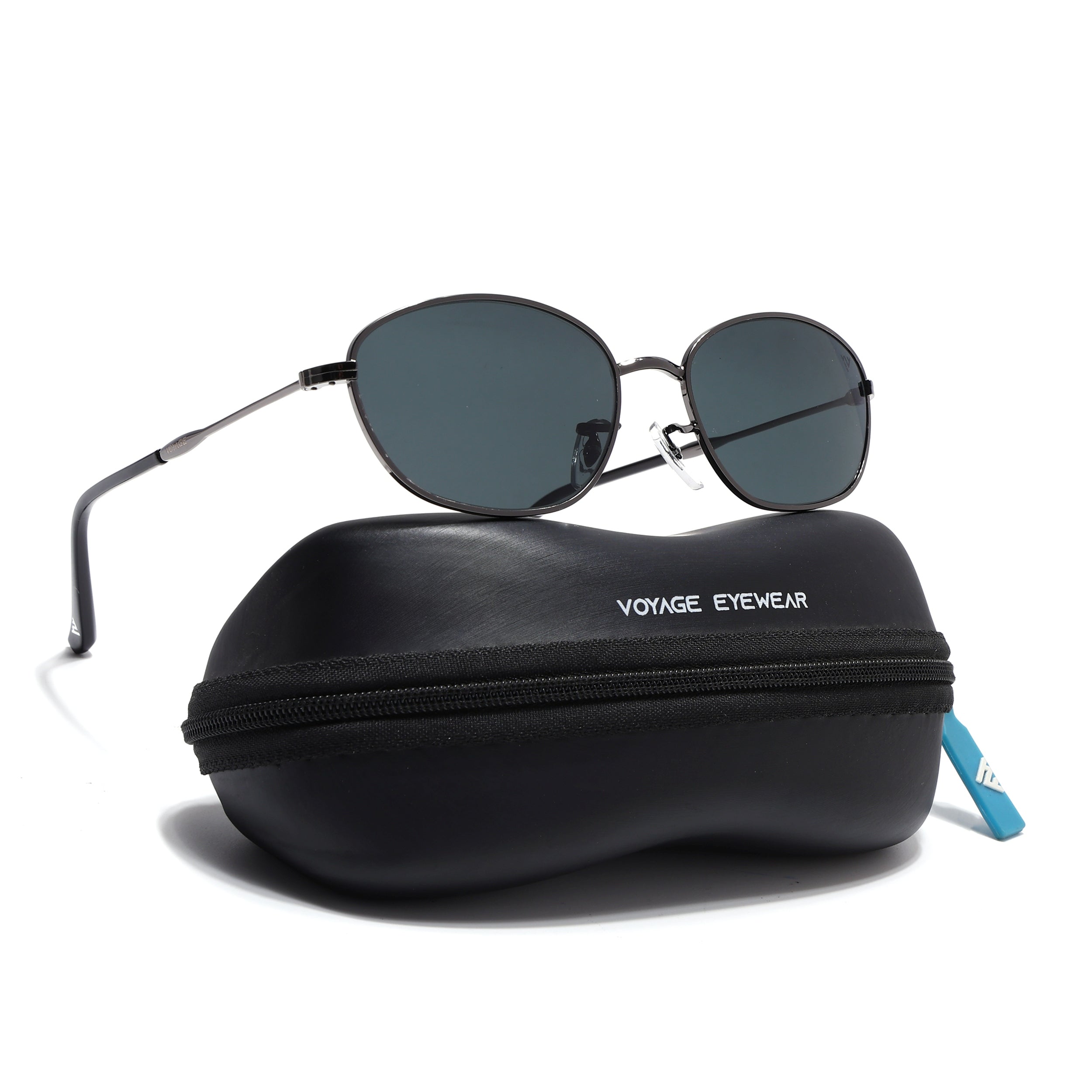 Malana | Black Oval Sunglasses | Grey Frame - MG7625