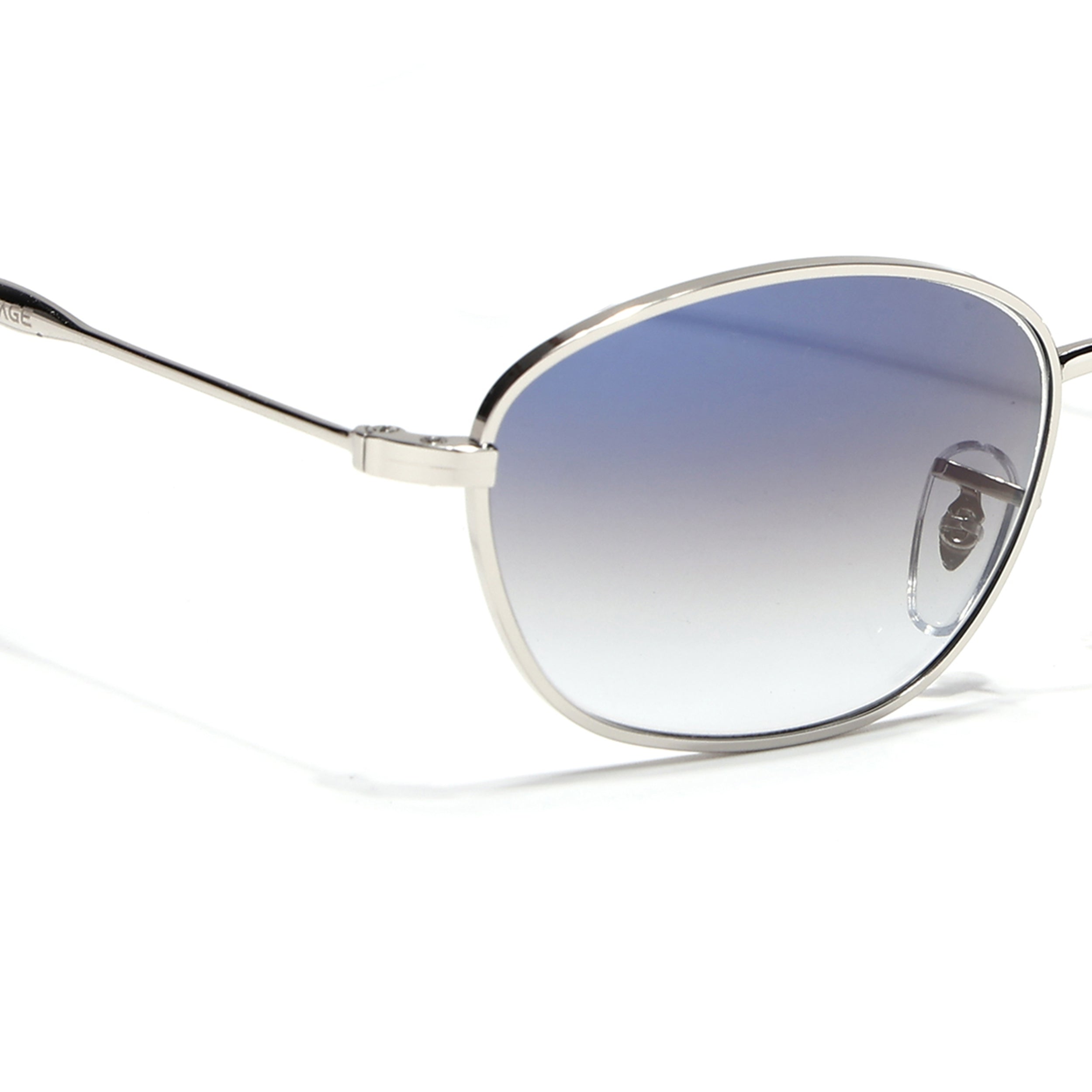 Malana | Blue & Clear Oval Sunglasses | Silver Frame - MG7627