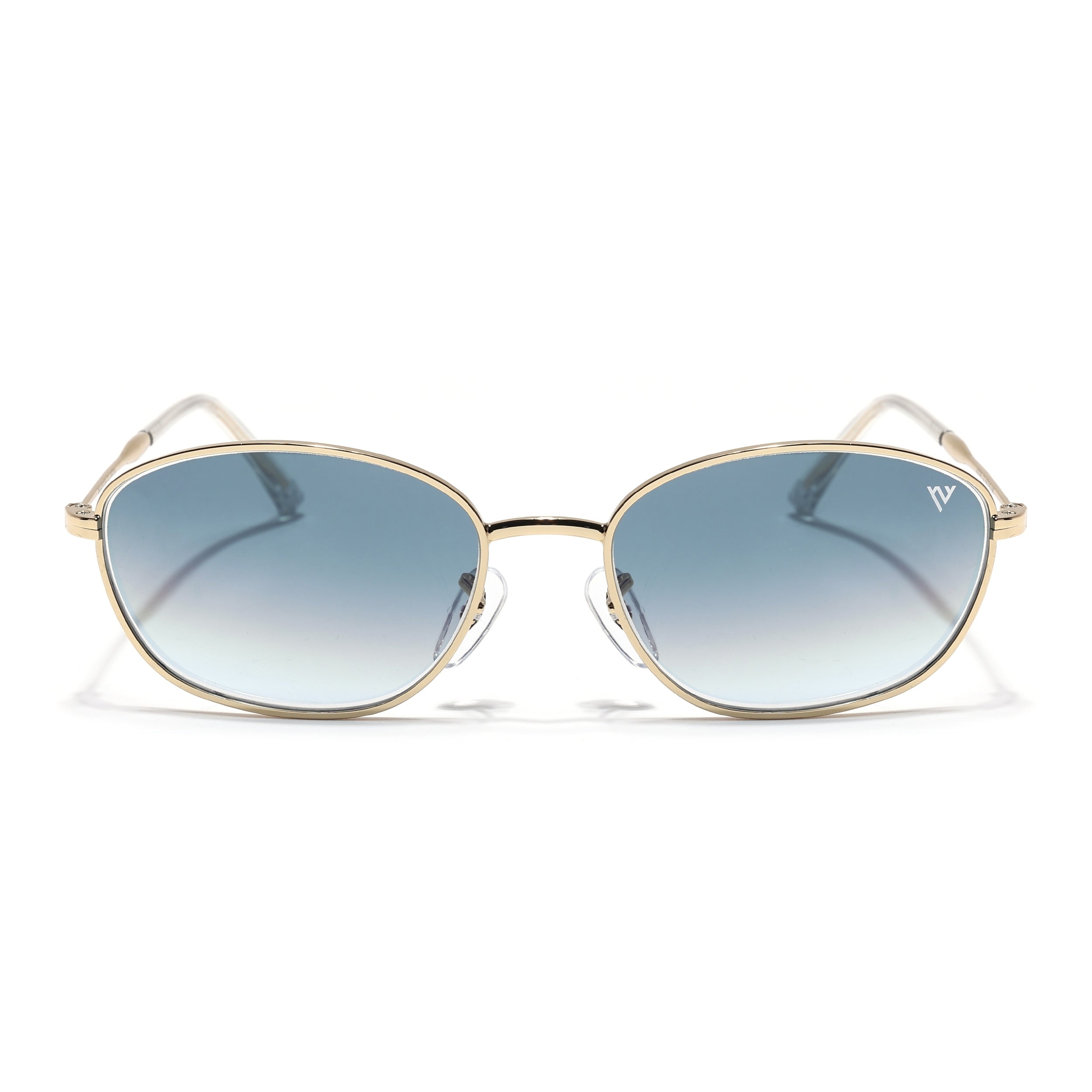 Malana | Grey & Clear Oval Sunglasses | Golden Frame - MG7629
