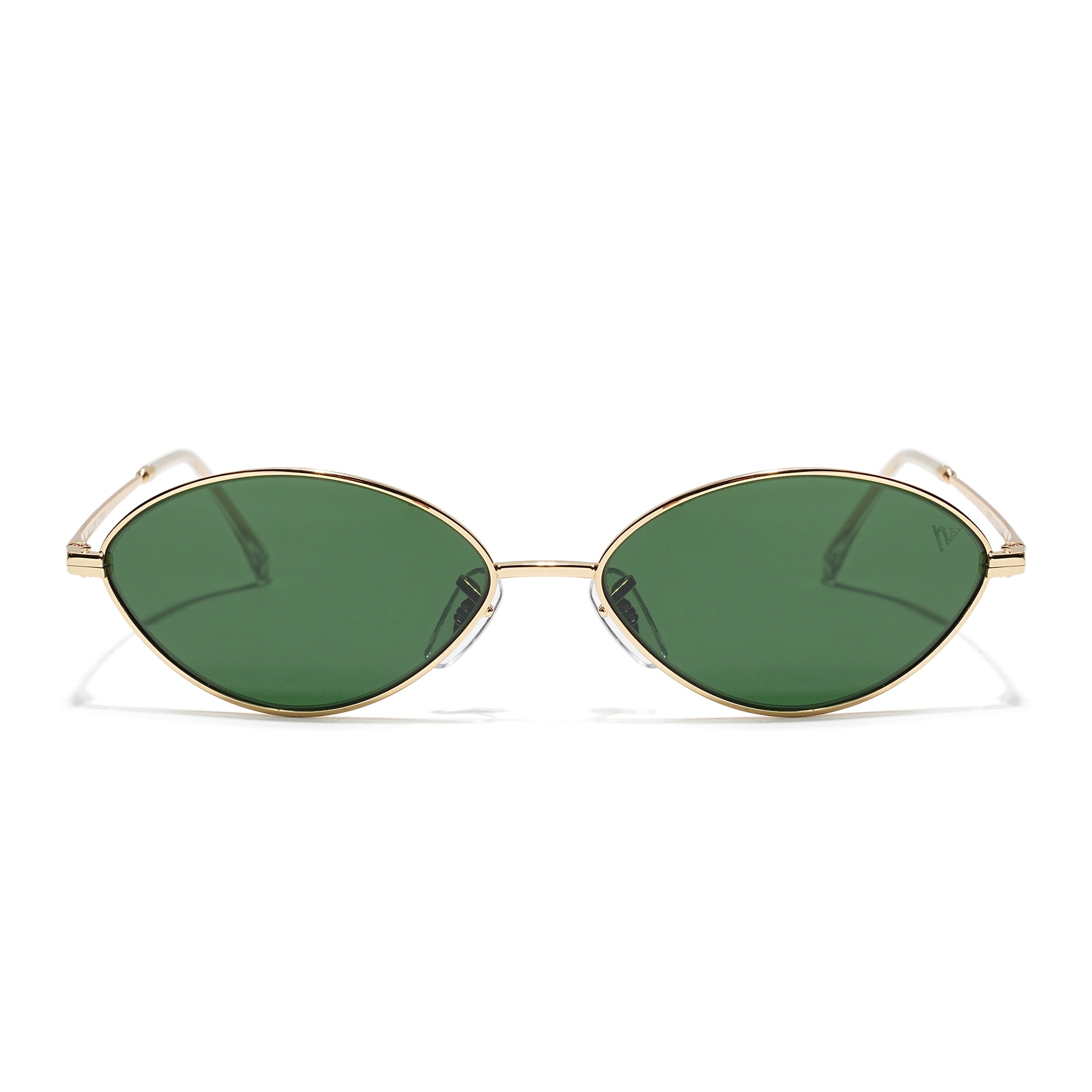 Malana | Green Oval Sunglasses | Golden Frame - MG7748