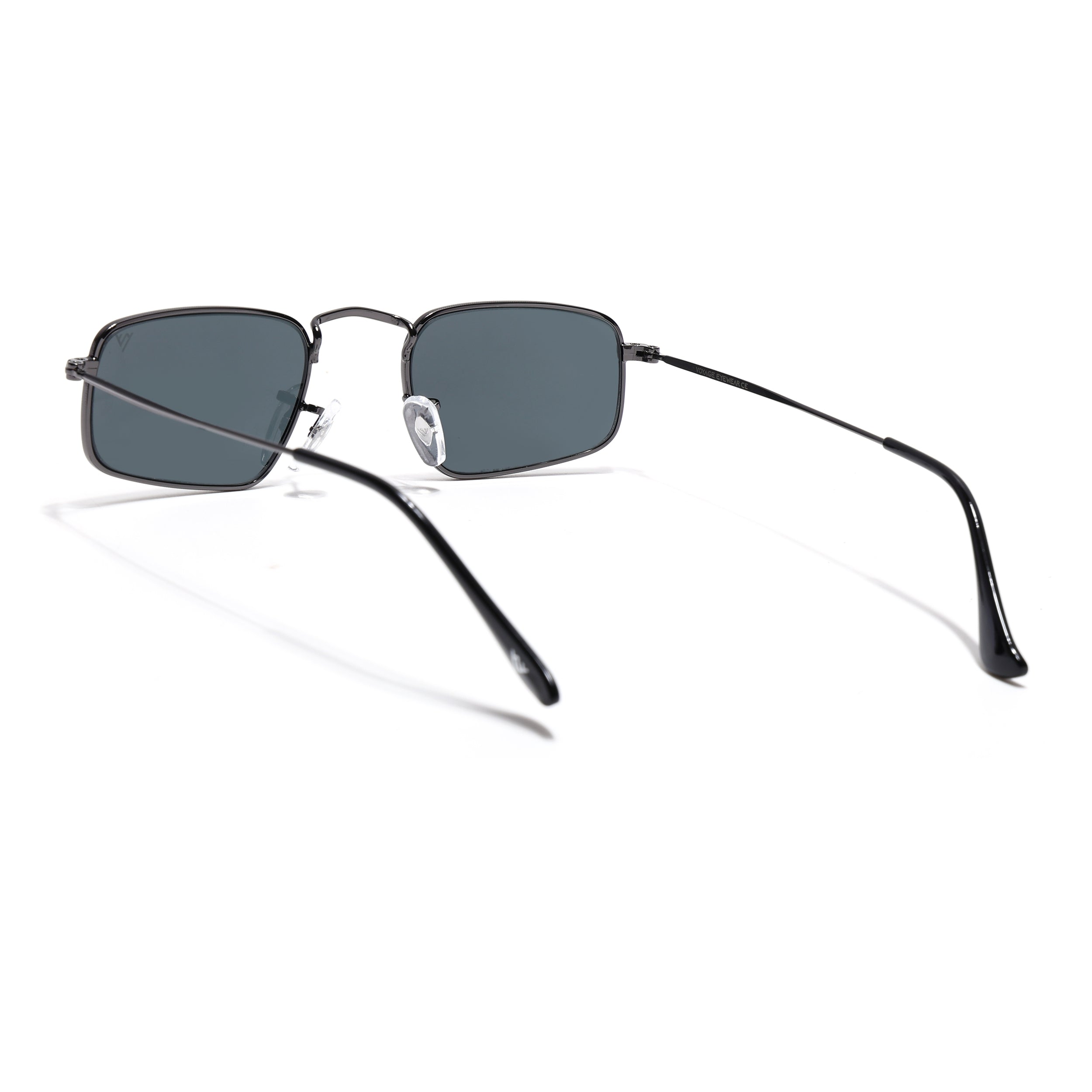 Rectangle Sunglasses for Men & Women (Black Lens | Grey Frame - MG7553)