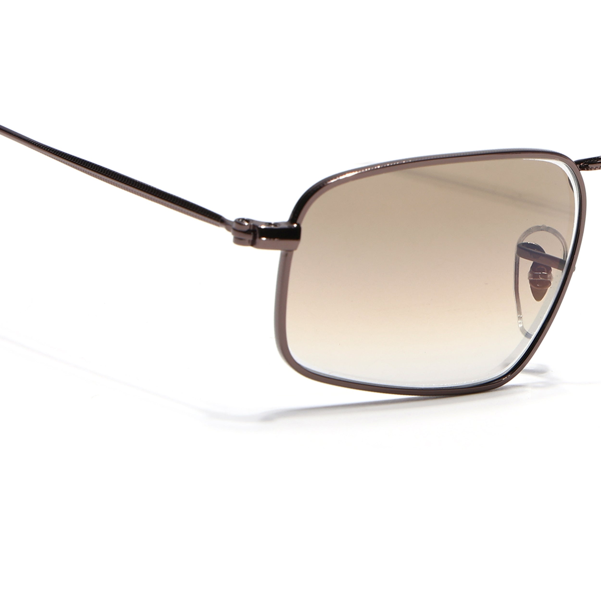 Rectangle Sunglasses for Men & Women (Brown & Clear Lens | Brown Frame - MG7558)