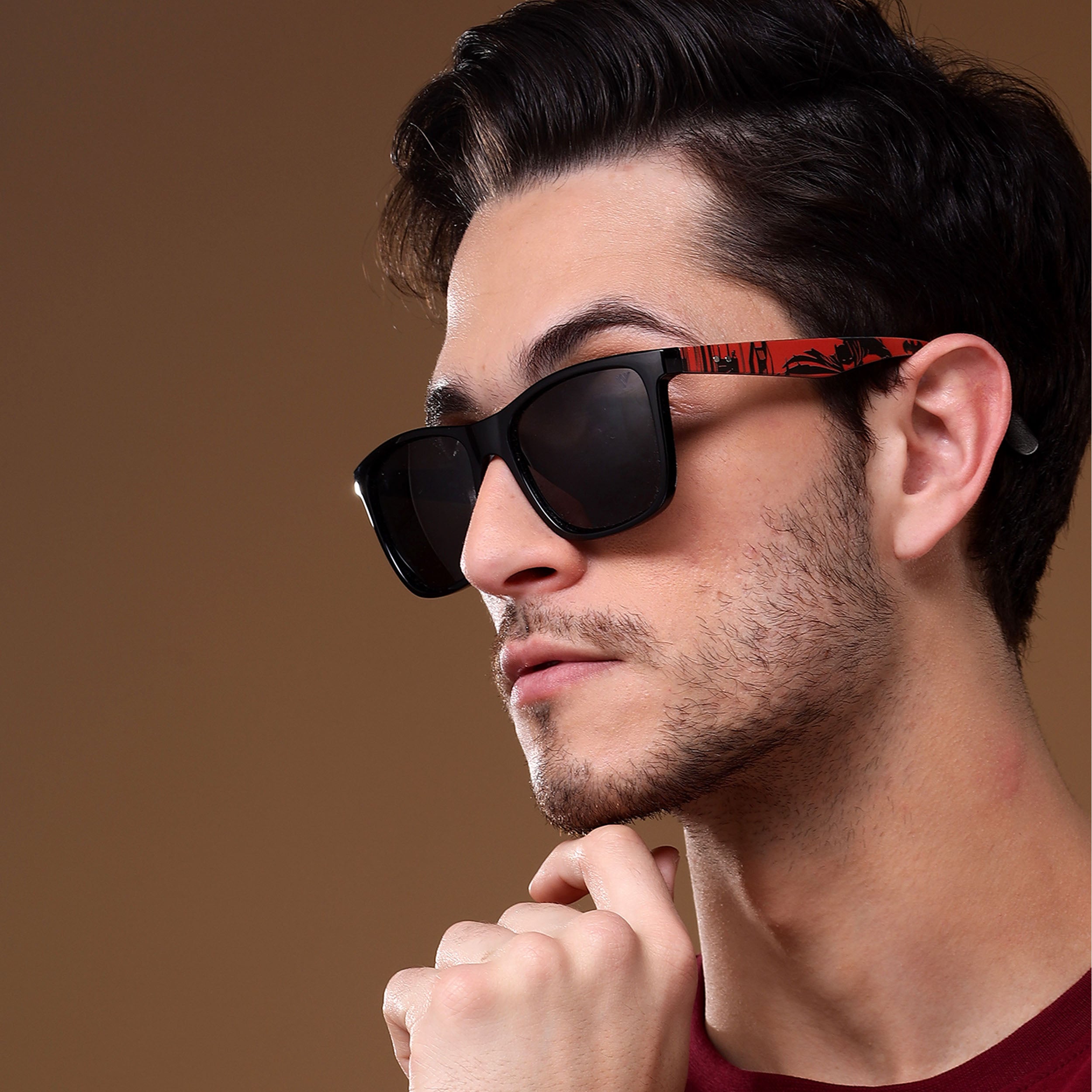 Voyage Square Polarized Sunglasses for Men & Women (Black Lens | Black Frame - PMG4812)