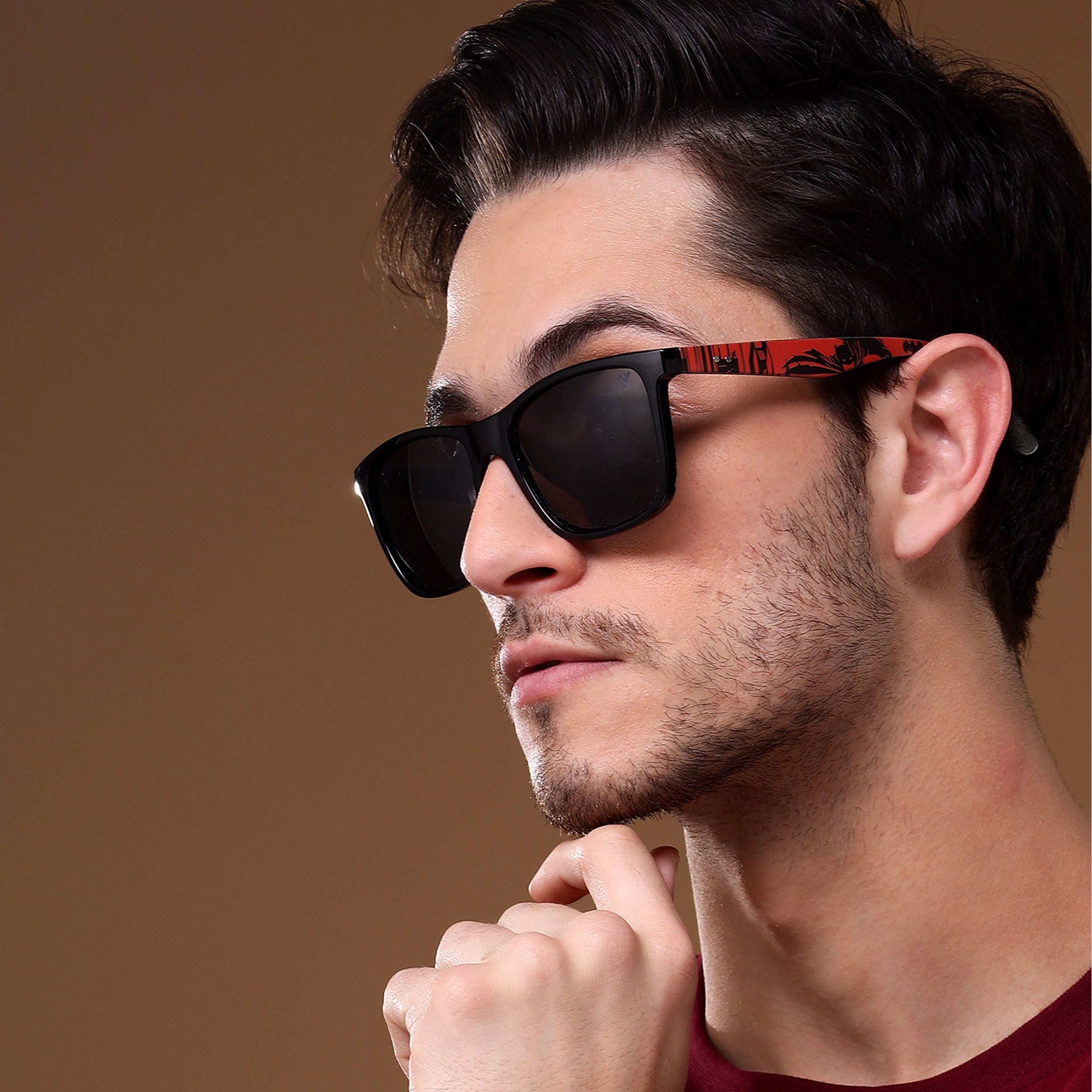 Square Polarized Sunglasses (Black Lens | Black Frame - PMG4812)