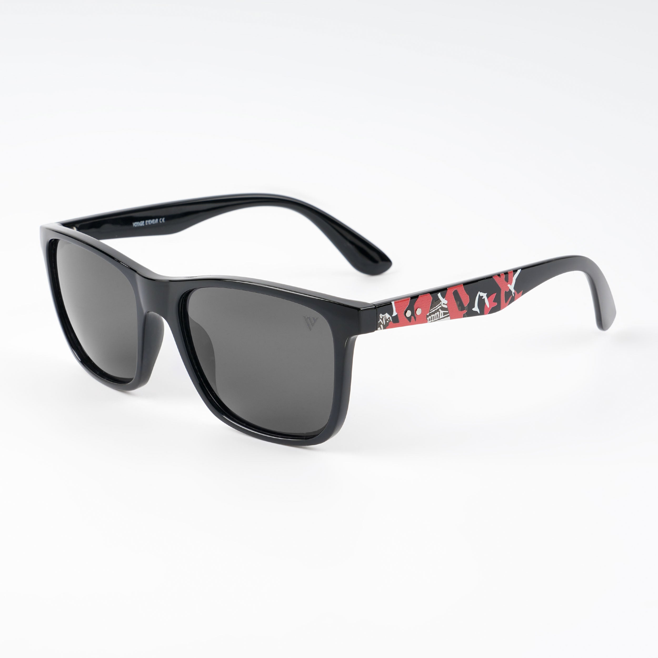 Voyage Square Polarized Sunglasses for Men & Women (Black Lens | Black Frame - PMG4815)