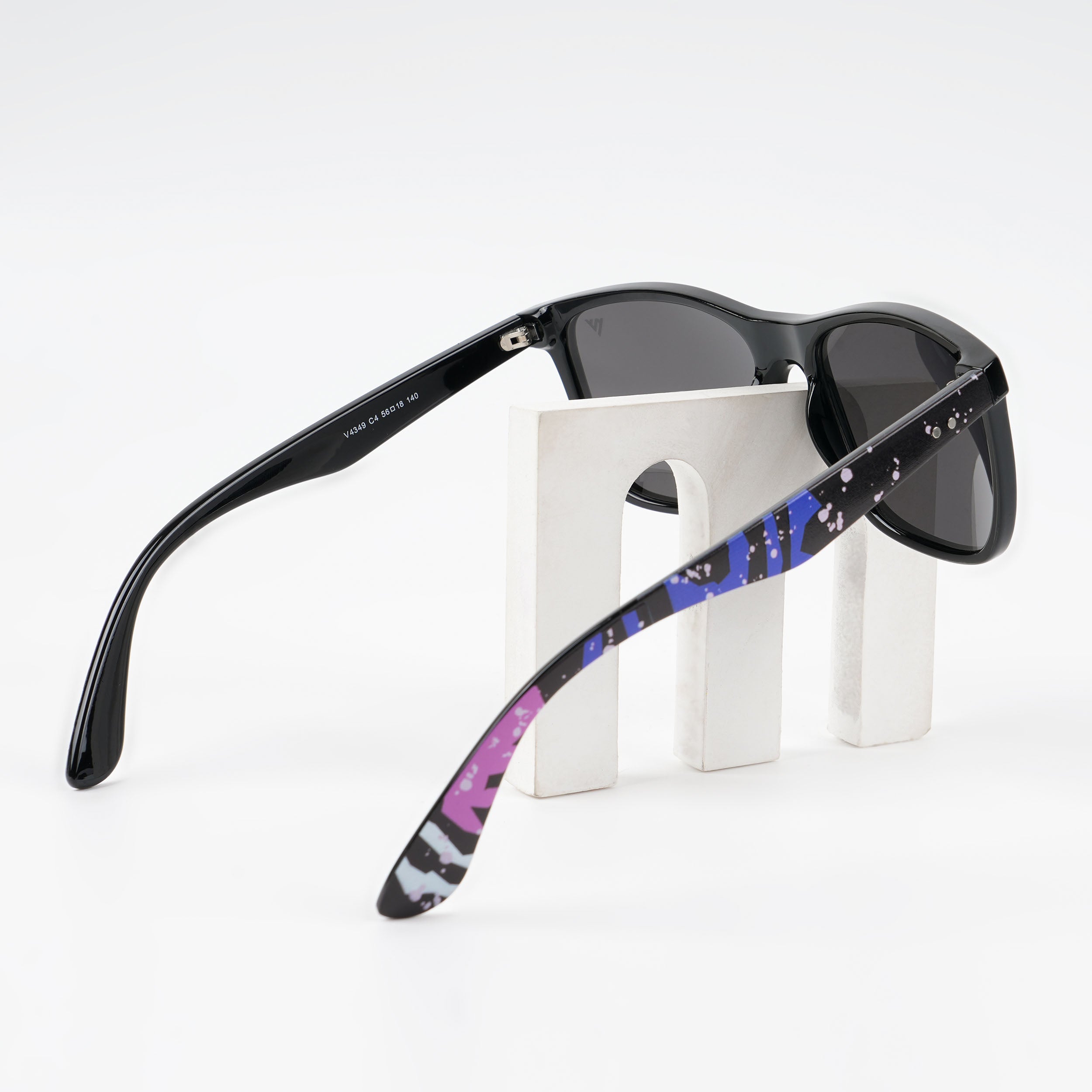 Voyage Square Polarized Sunglasses for Men & Women (Black Lens | Black Frame - PMG4816)