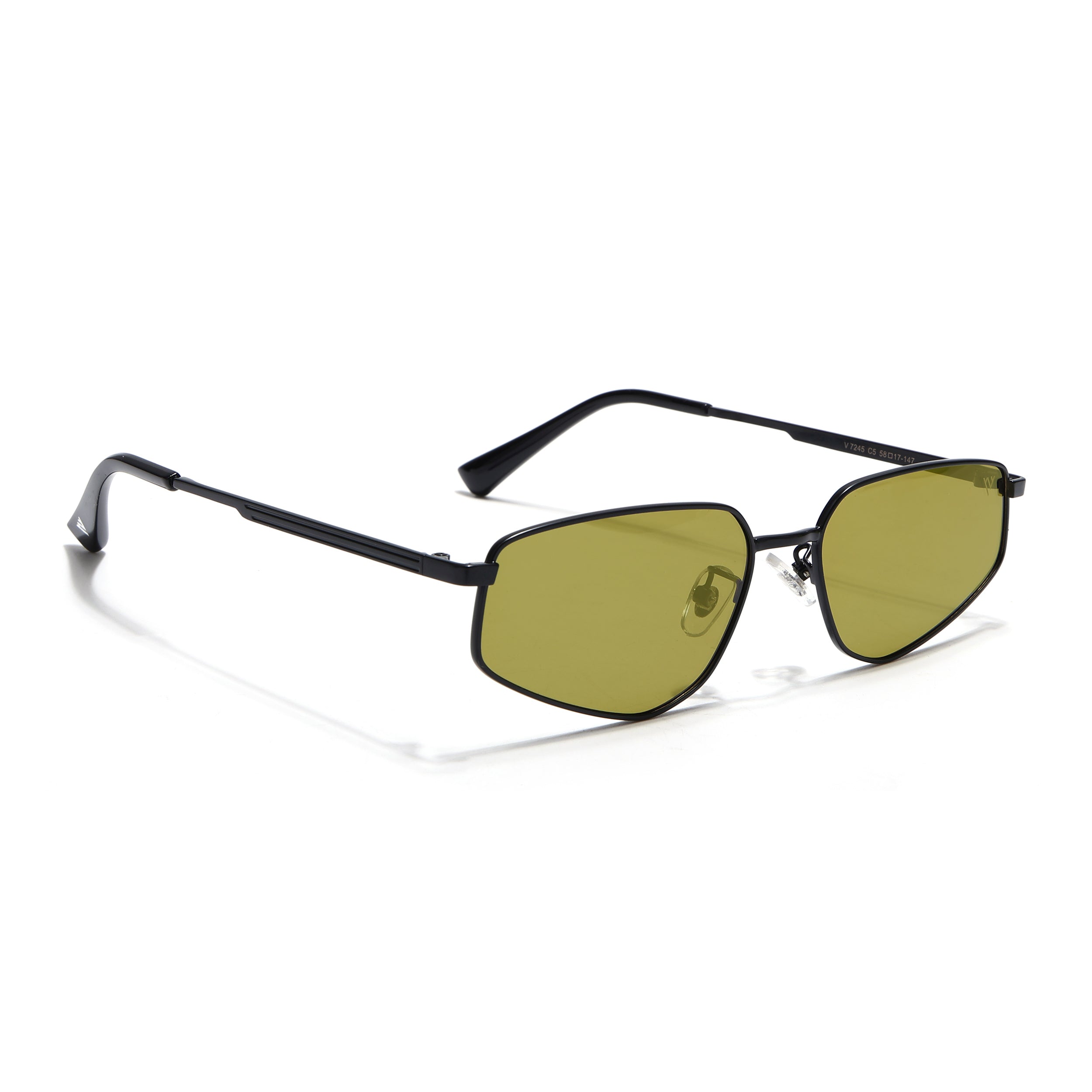 Claw | Olive GreenRectangle Polarized Sunglasses | Black Frame - PMG7644)