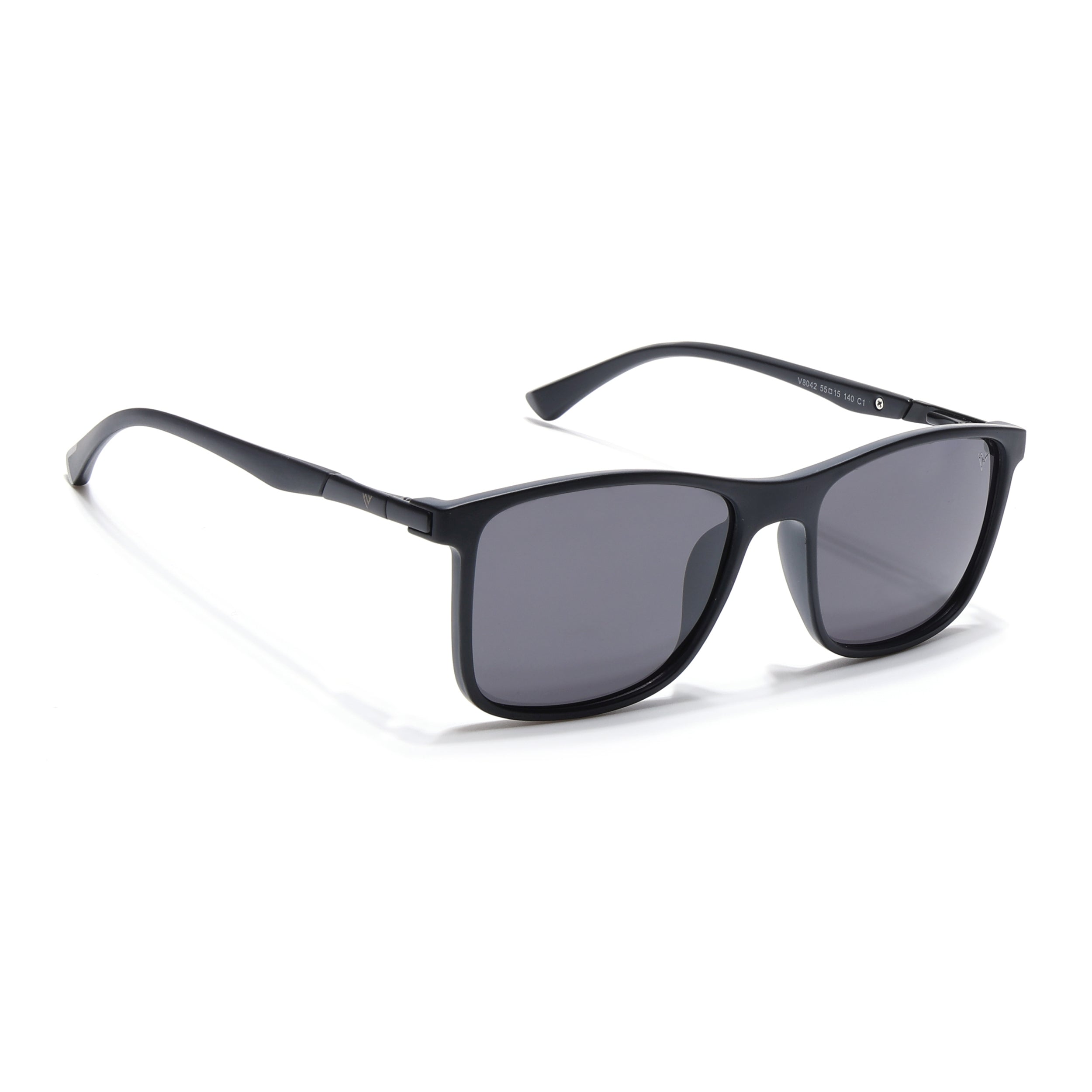 Wayfarer Polarized Sunglasses (Black Lens | Matt Black Frame - PMG5041)