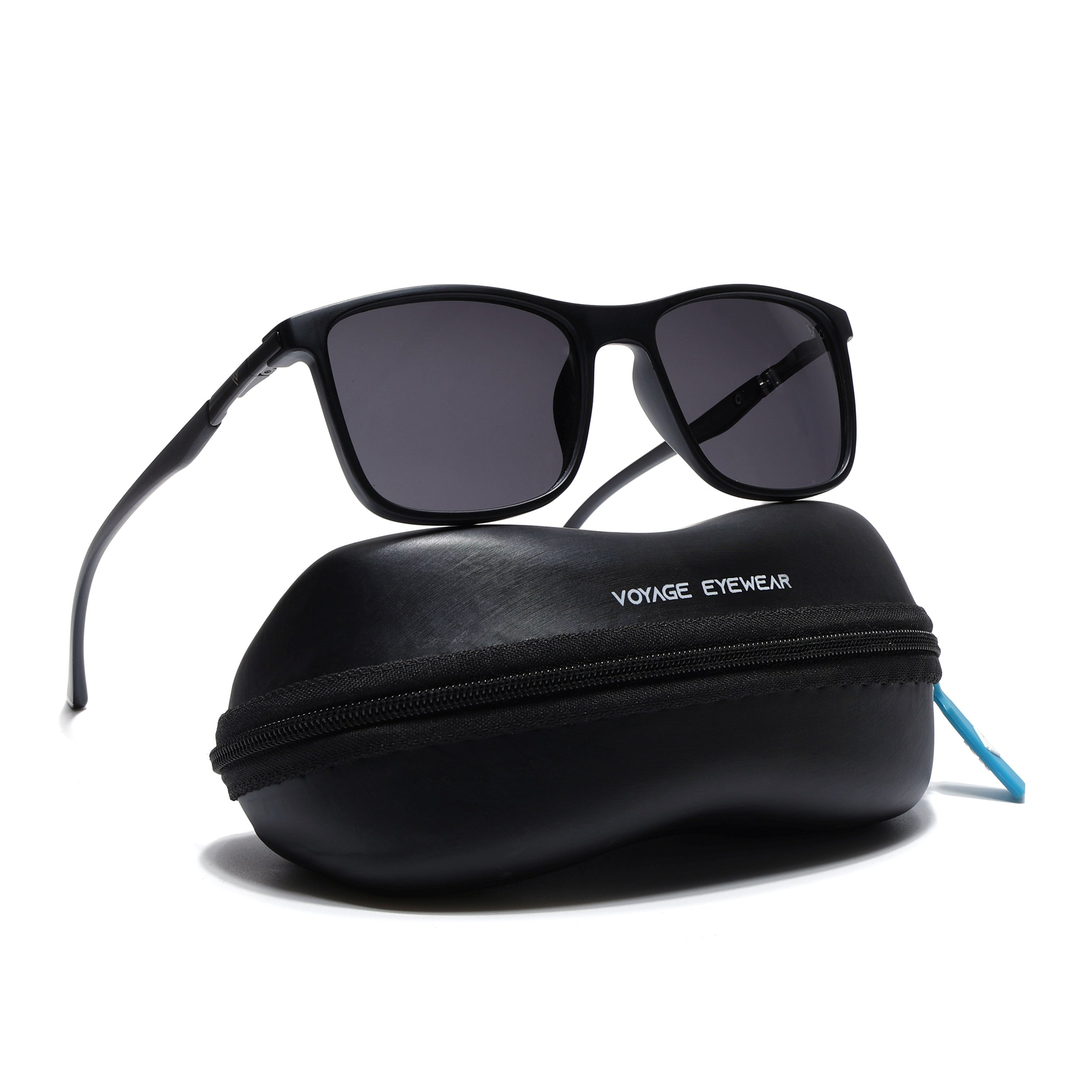 Wayfarer Polarized Sunglasses (Black Lens | Matt Black Frame - PMG5041)