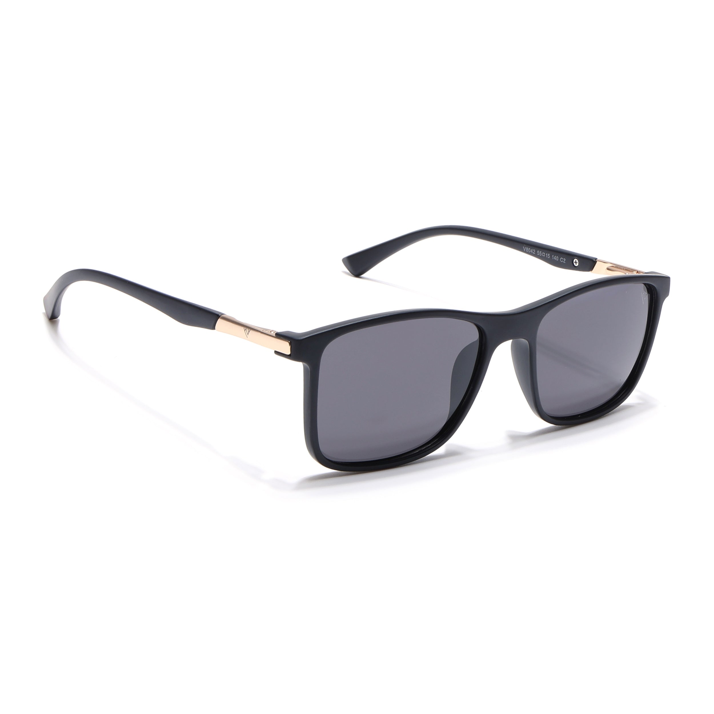 Wayfarer Polarized Sunglasses (Black Lens | Matt Black Frame - PMG5042)