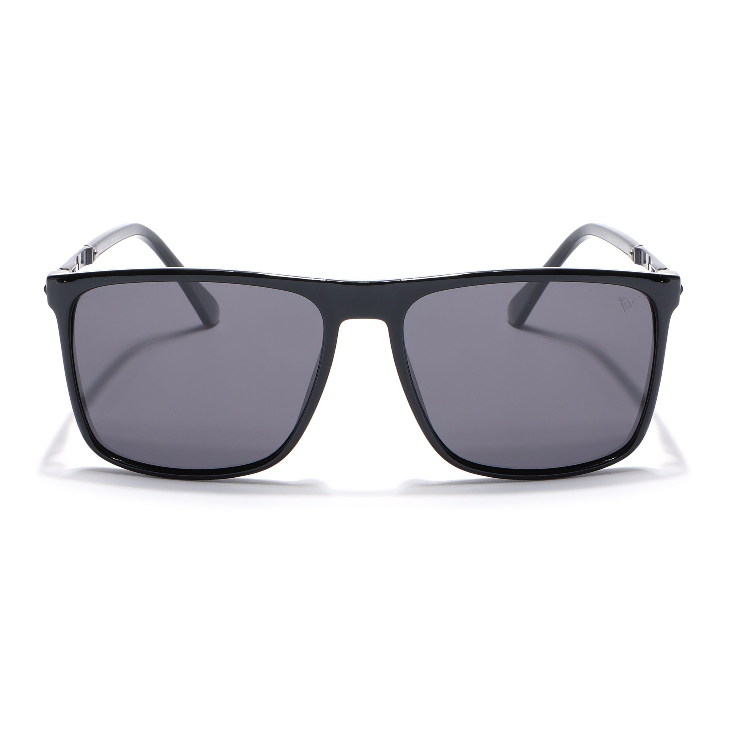 Wayfarer Polarized Sunglasses (Black Lens | Shine Black Frame - PMG5044)