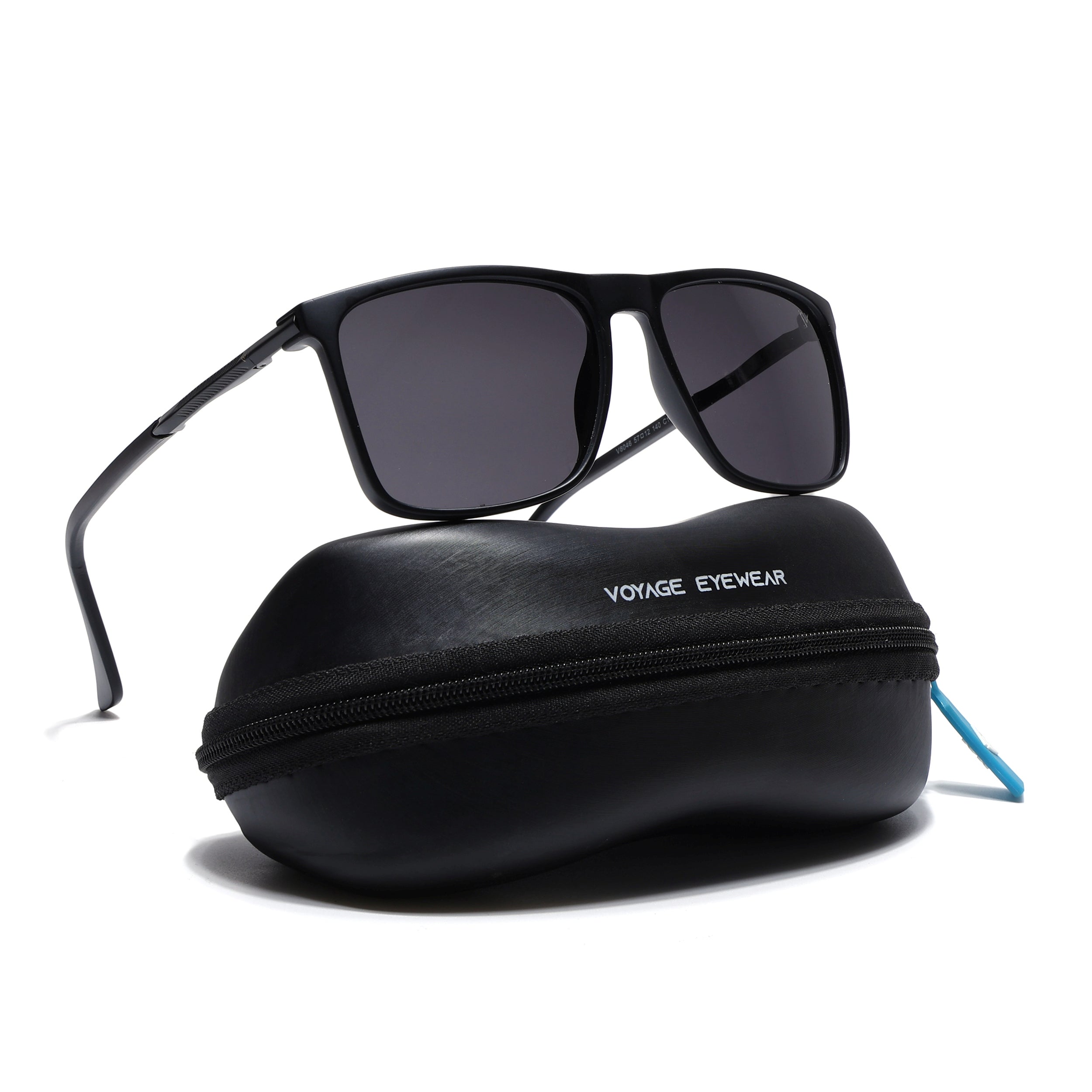 Wayfarer Polarized Sunglasses (Black Lens | Matt Black Frame - PMG5045)