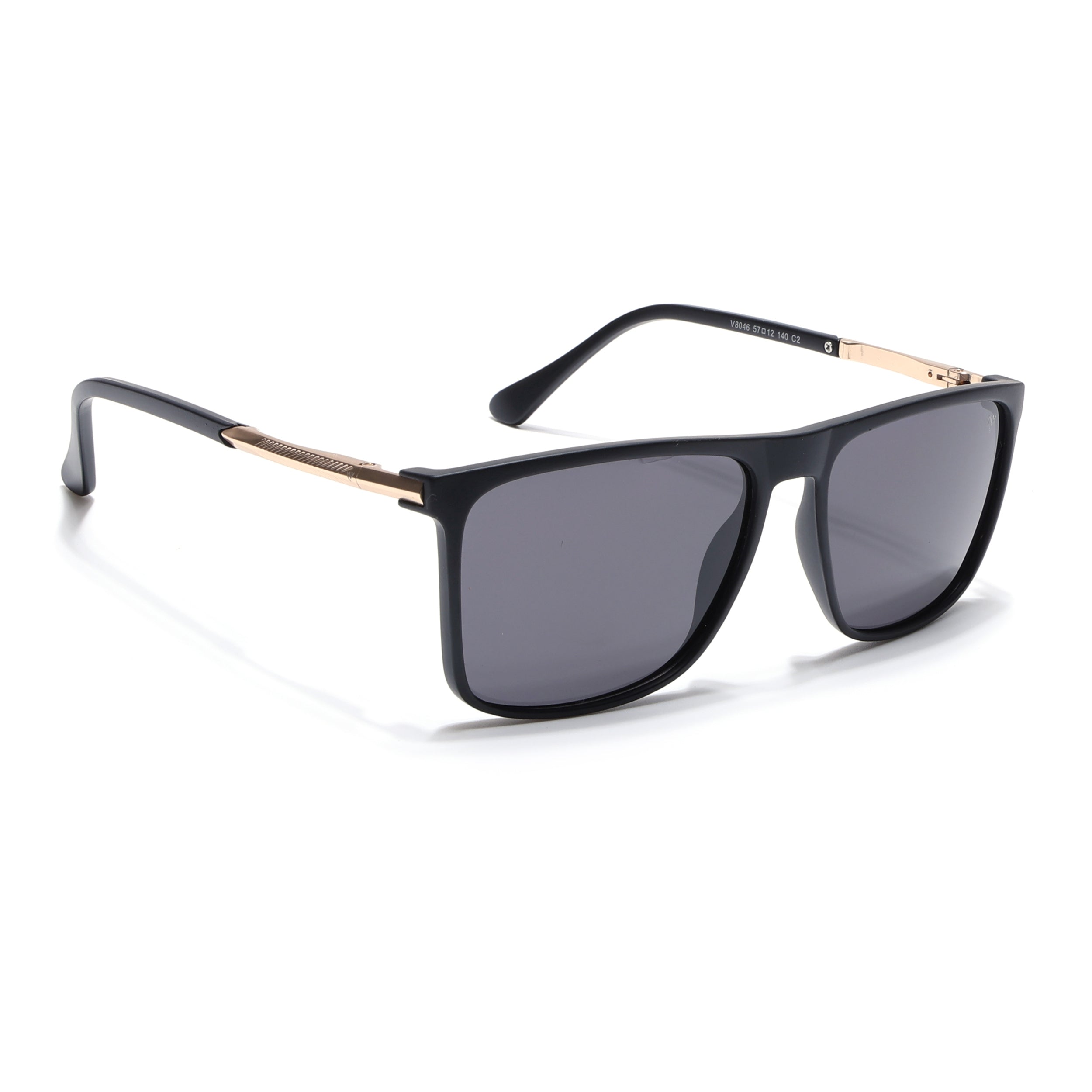 Wayfarer Polarized Sunglasses (Black Lens | Matt Black Frame - PMG5046)