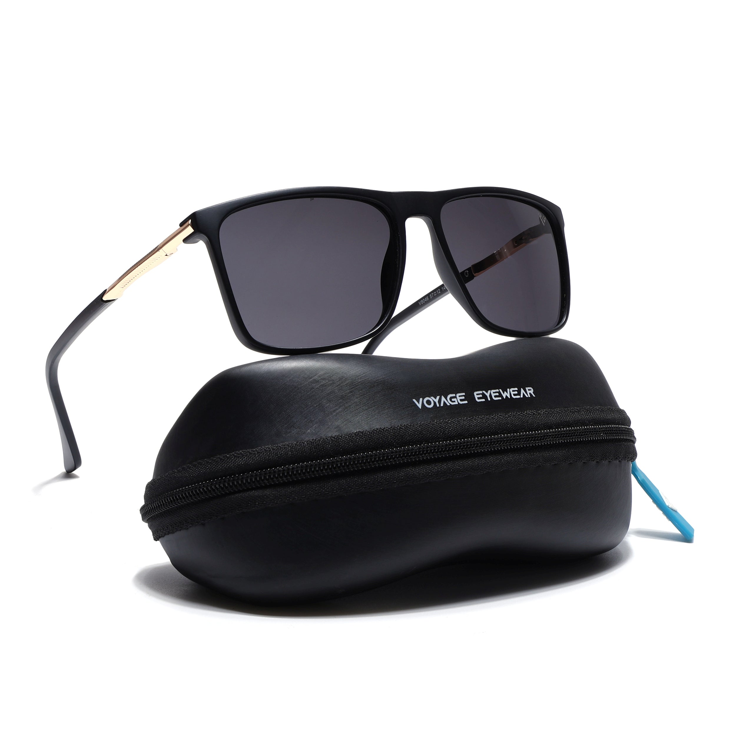 Wayfarer Polarized Sunglasses (Black Lens | Matt Black Frame - PMG5046)