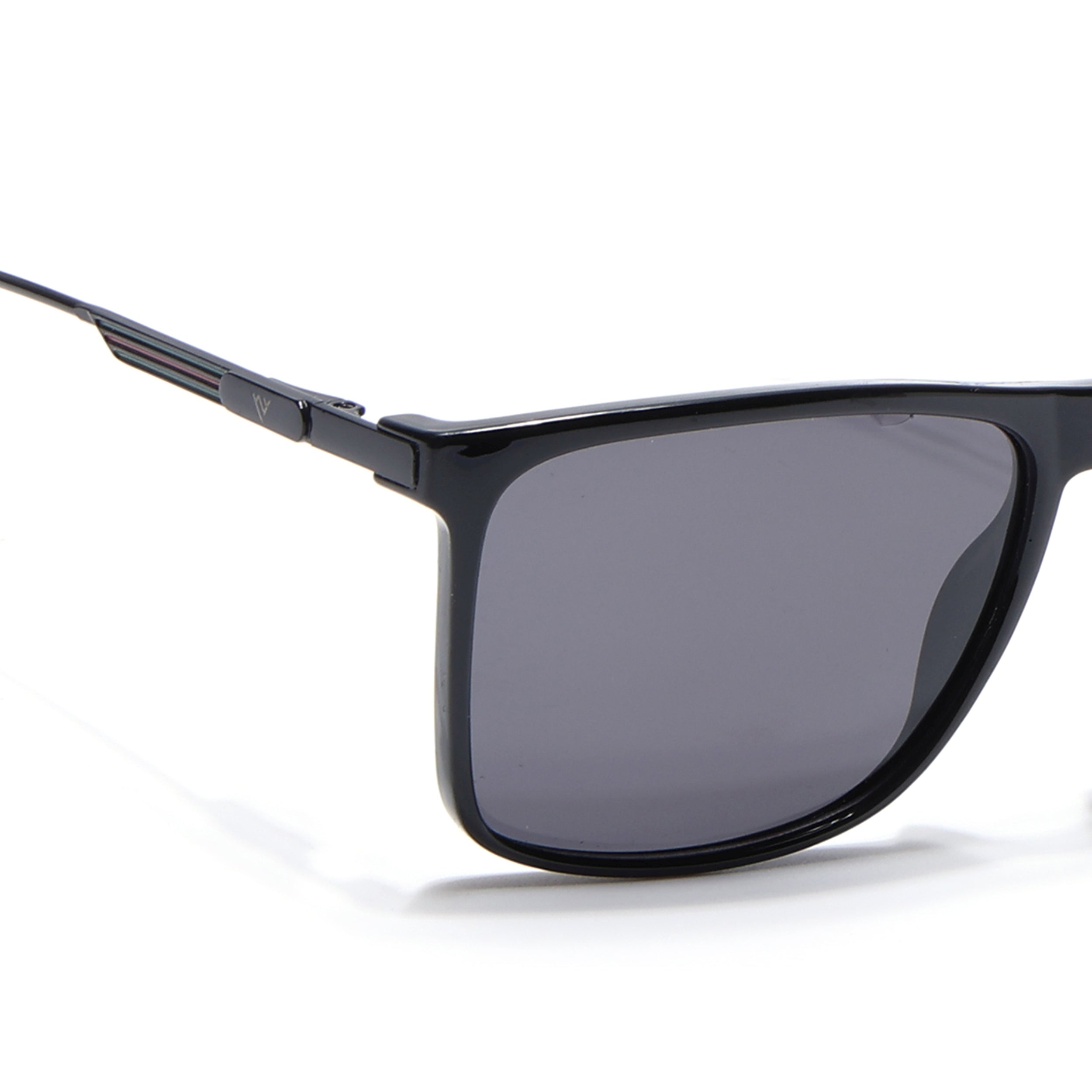 Wayfarer Polarized Sunglasses (Black Lens | Shine Black Frame - PMG5048)