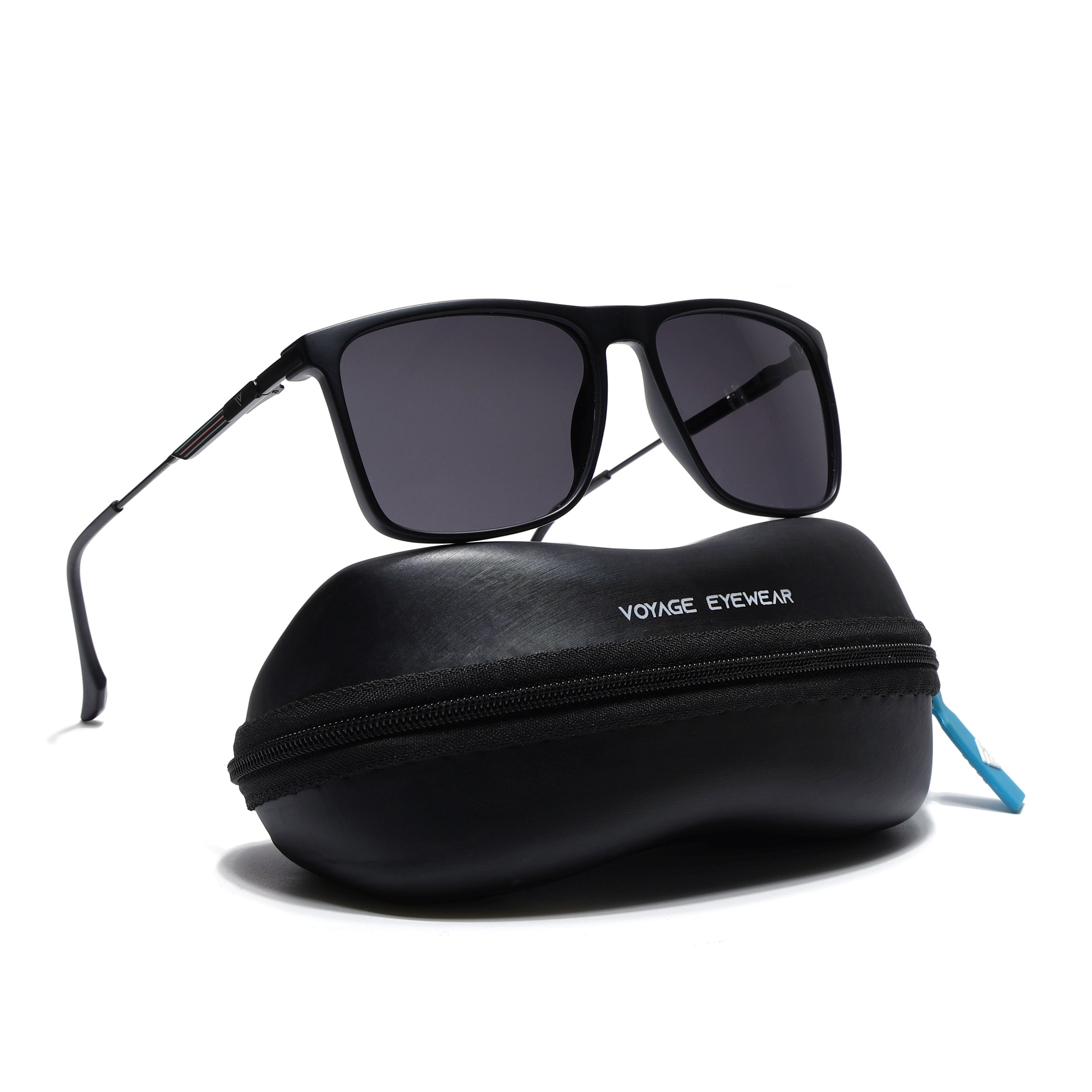 Wayfarer Polarized Sunglasses (Black Lens | Matt Black Frame - PMG5049)