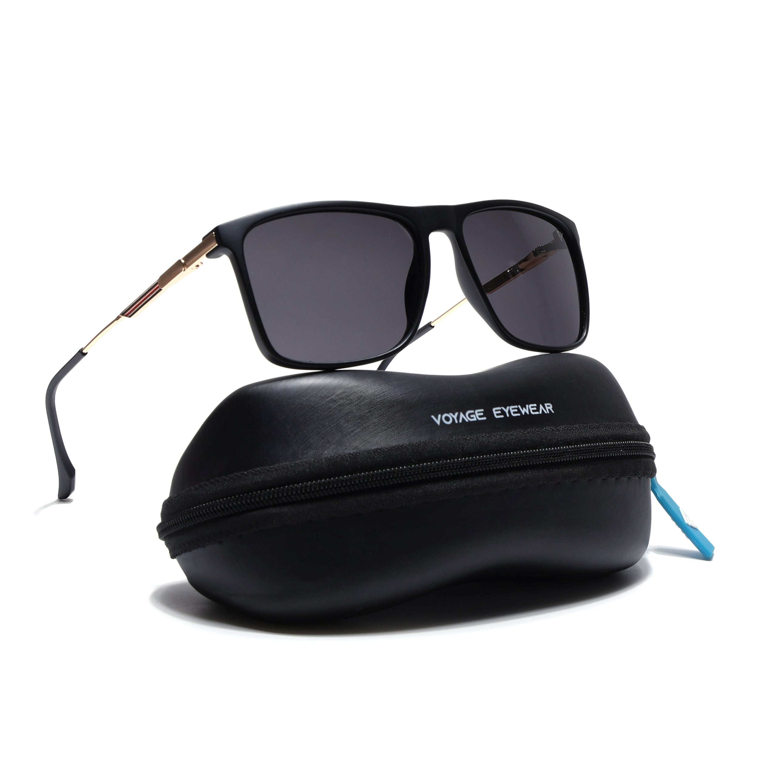 Wayfarer Polarized Sunglasses (Black Lens | Matt Black Frame - PMG5050)