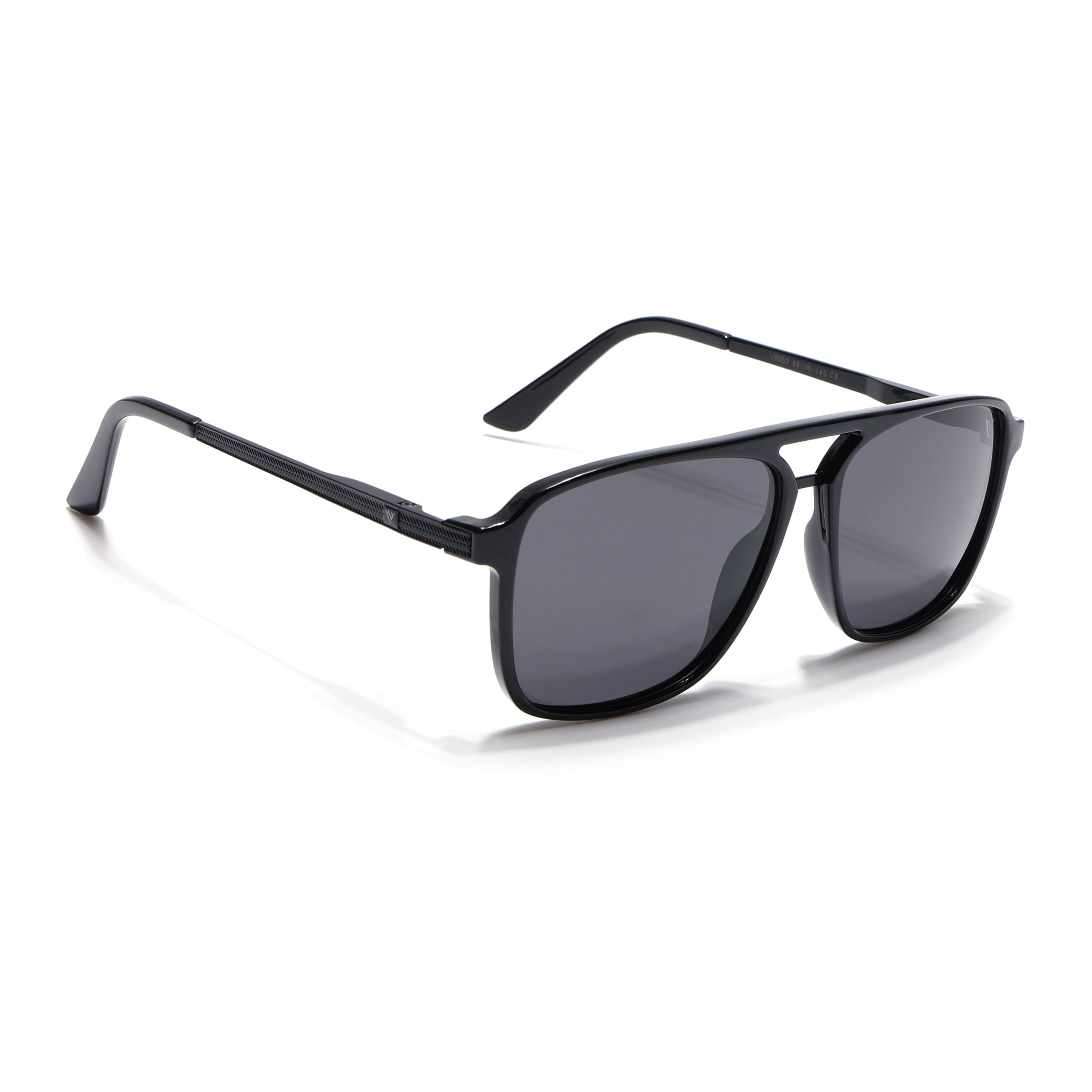 Nexus | Wayfarer Polarized Sunglasses (Black Lens | Shine Black Frame - PMG5052)
