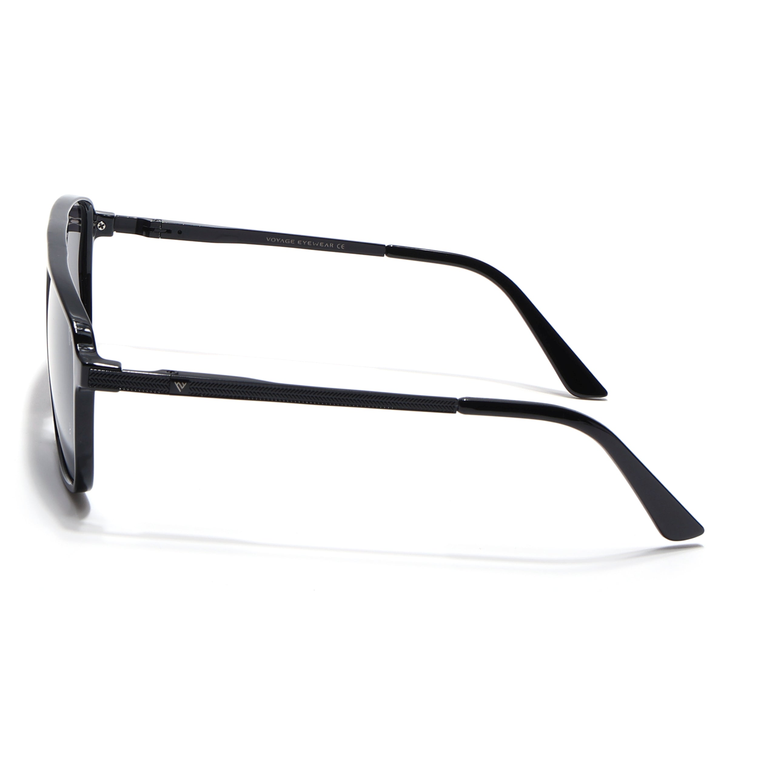 Nexus | Wayfarer Polarized Sunglasses (Black Lens | Shine Black Frame - PMG5052)