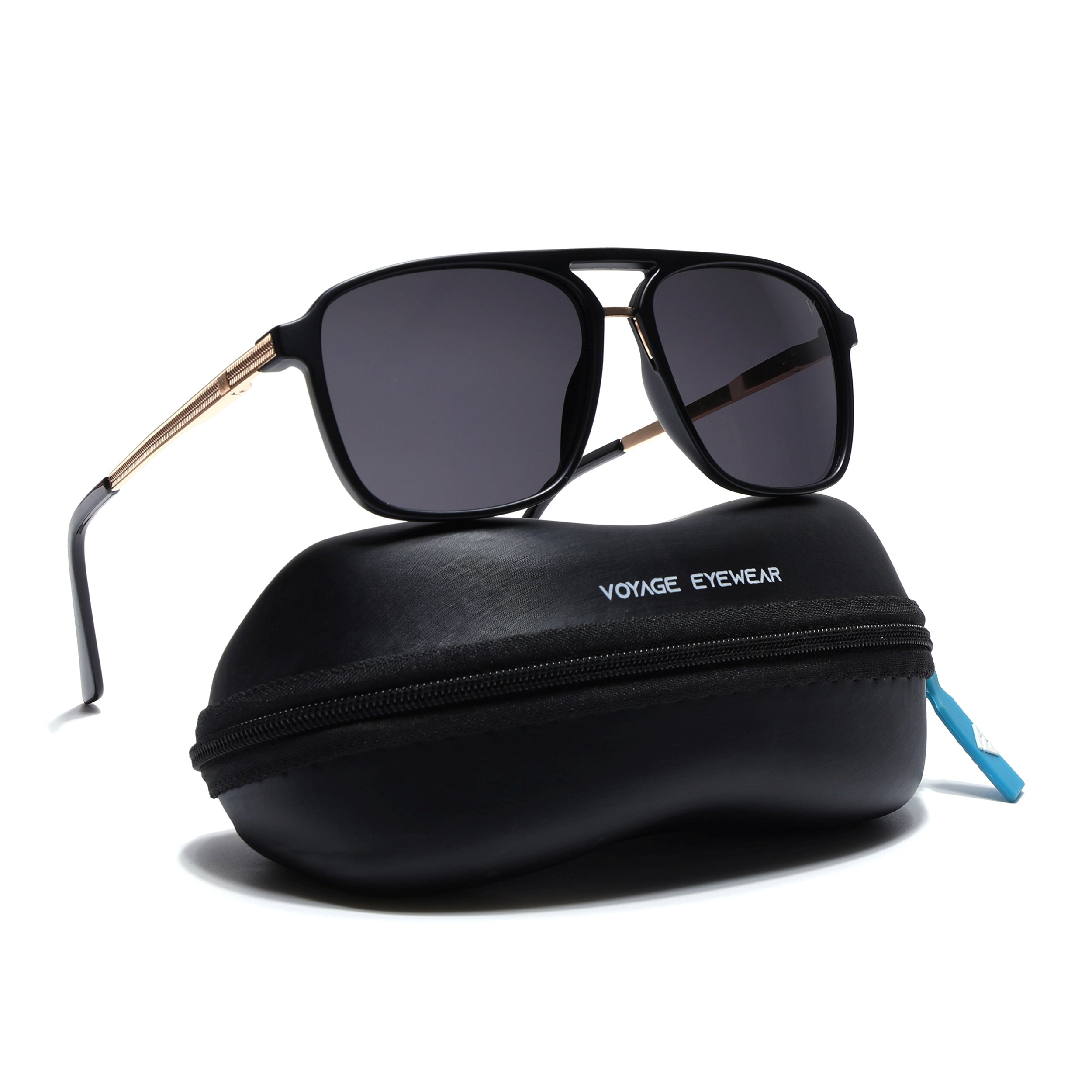 Nexus | Wayfarer Polarized Sunglasses (Black Lens | Matt Black Frame - PMG5054)
