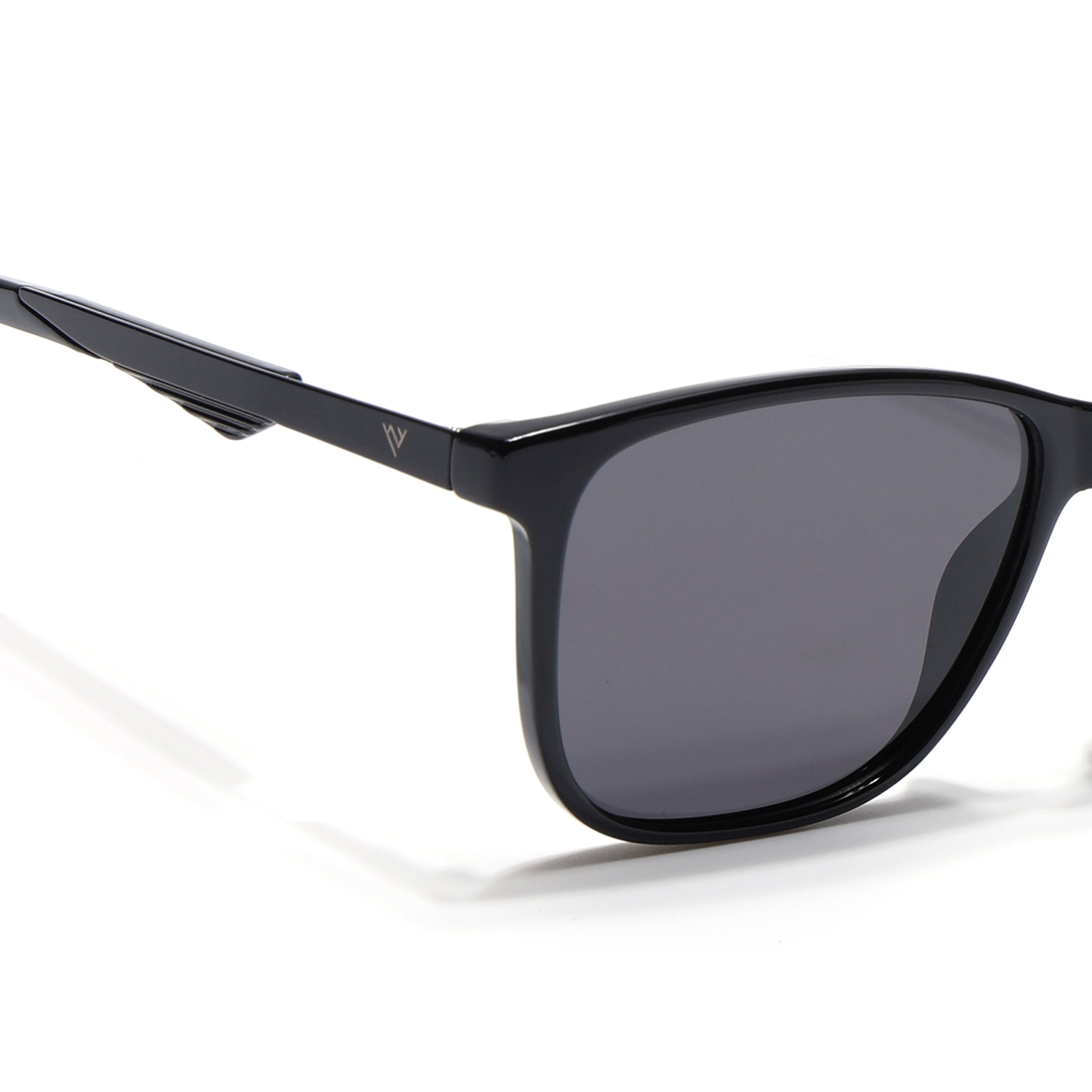 Wayfarer Polarized Sunglasses (Black Lens | Shine Black Frame - PMG5056)