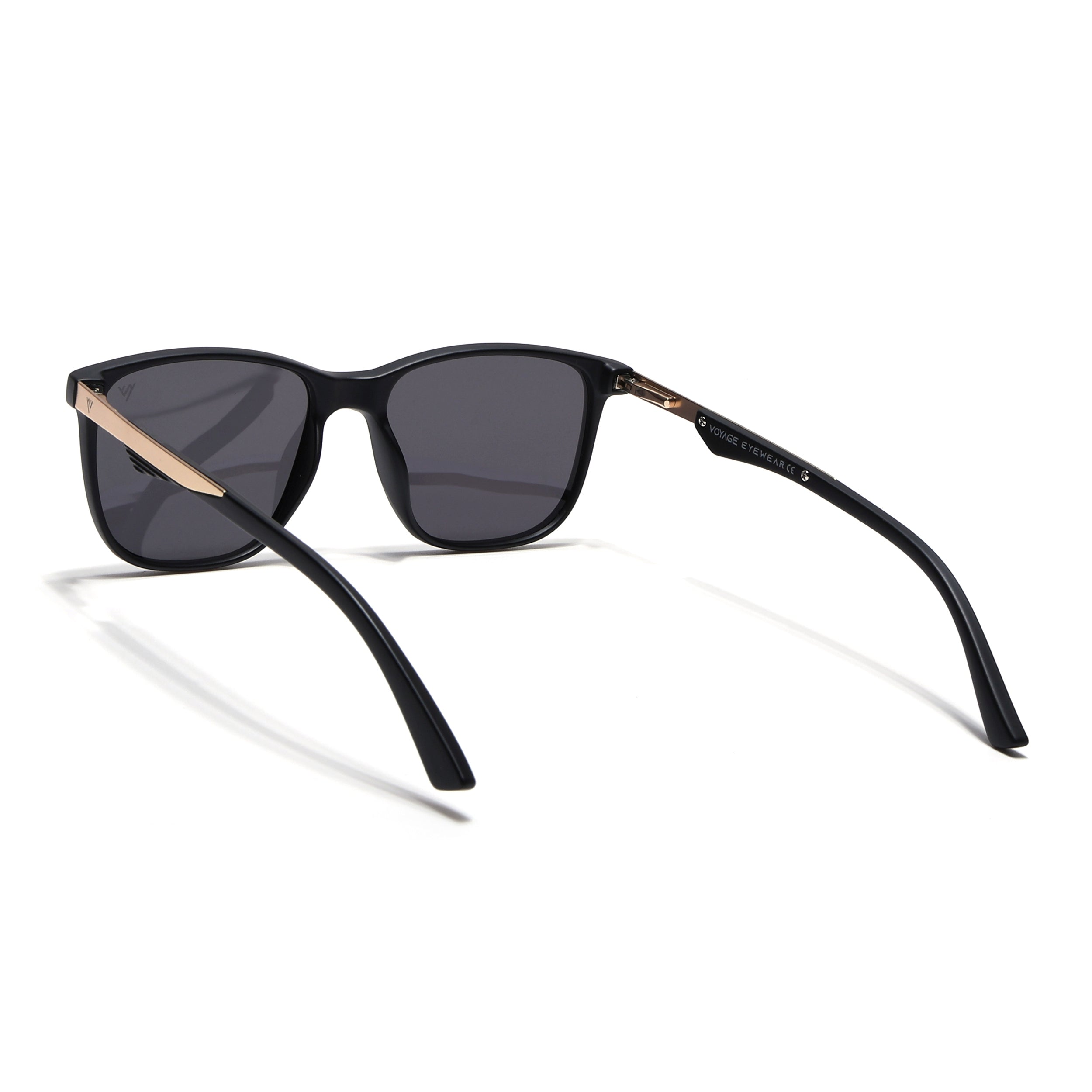 Wayfarer Polarized Sunglasses (Black Lens | Matt Black Frame - PMG5058)