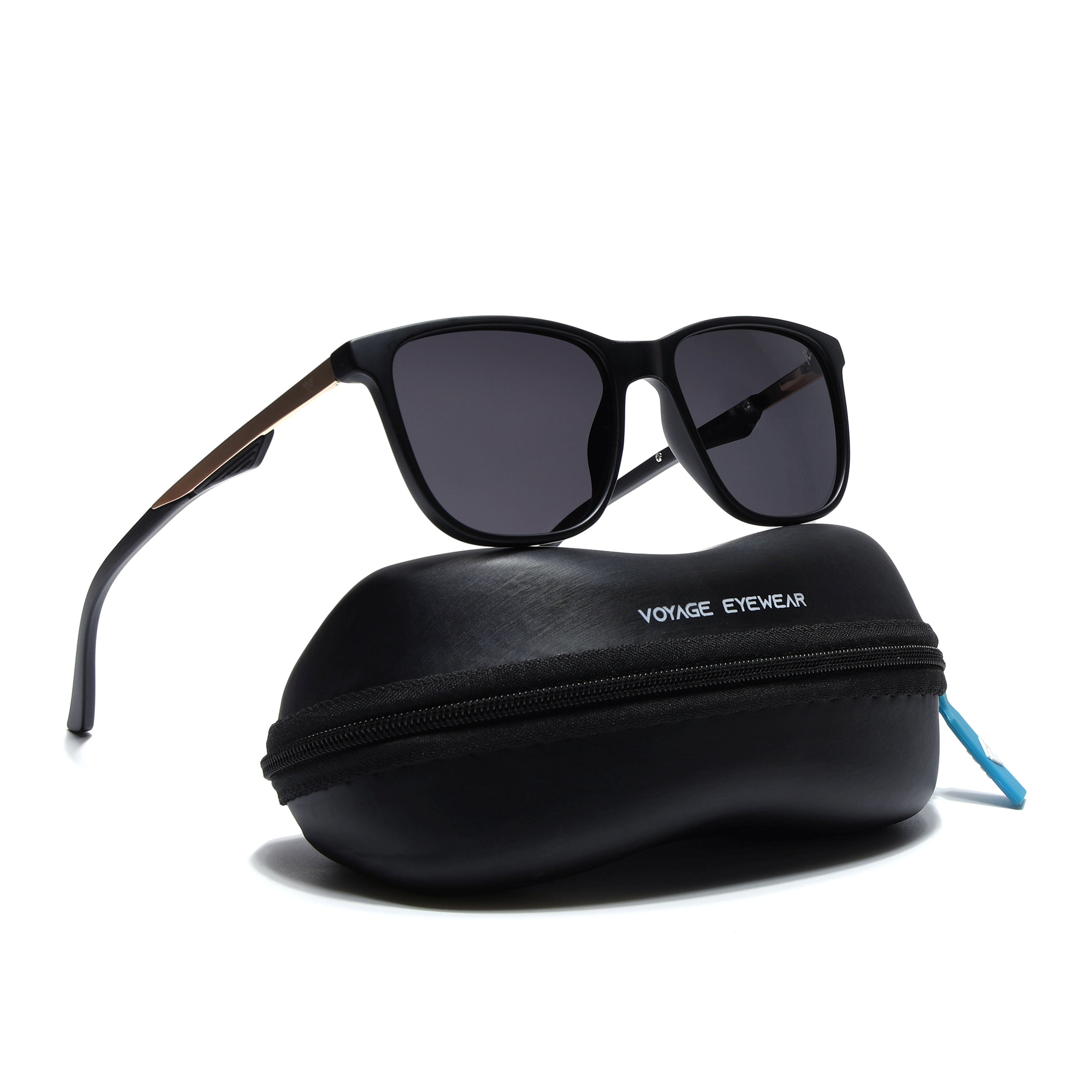 Wayfarer Polarized Sunglasses (Black Lens | Matt Black Frame - PMG5058)