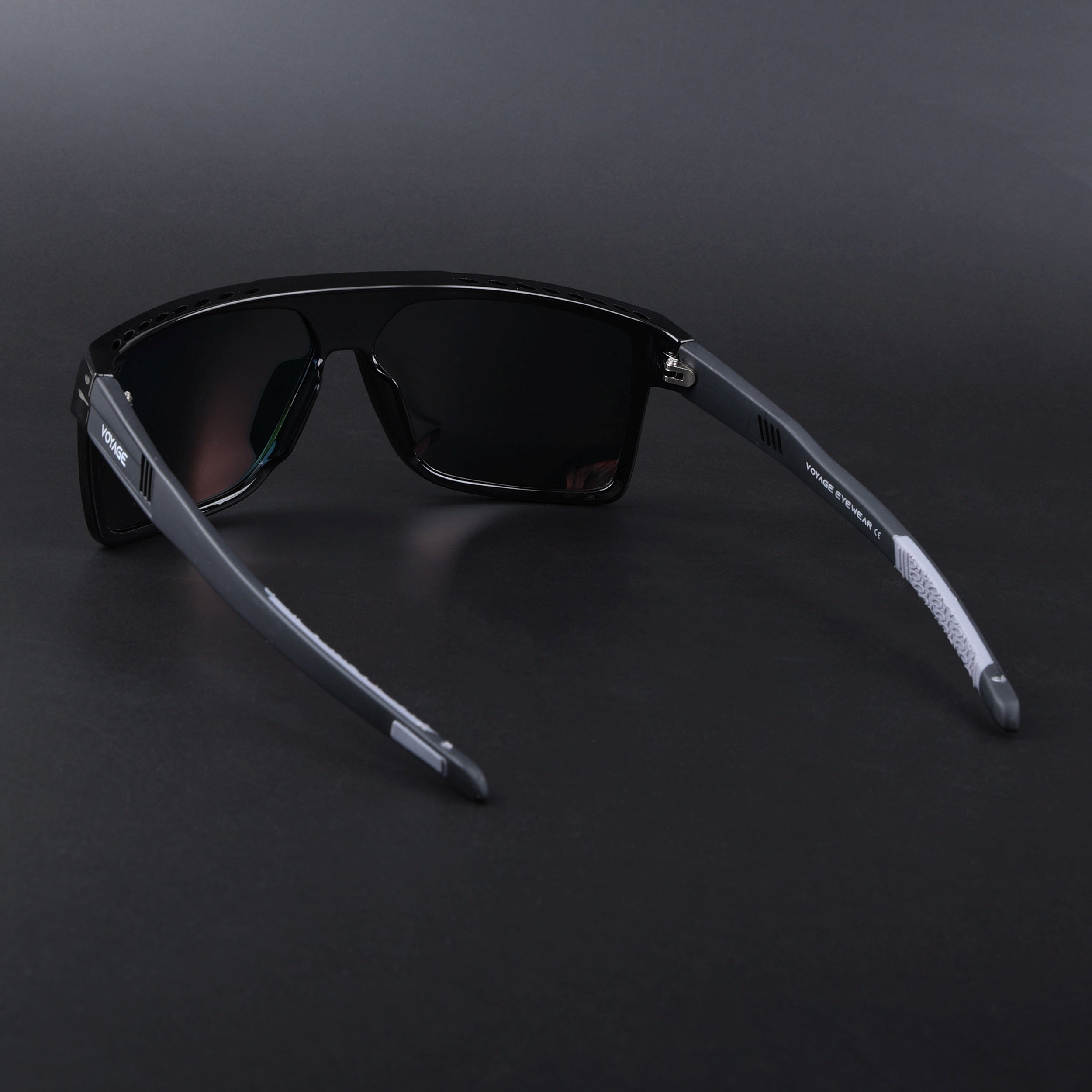 Wayfarer Polarized Sunglasses | Orange Lens | Shine Black Frame - PMG6803