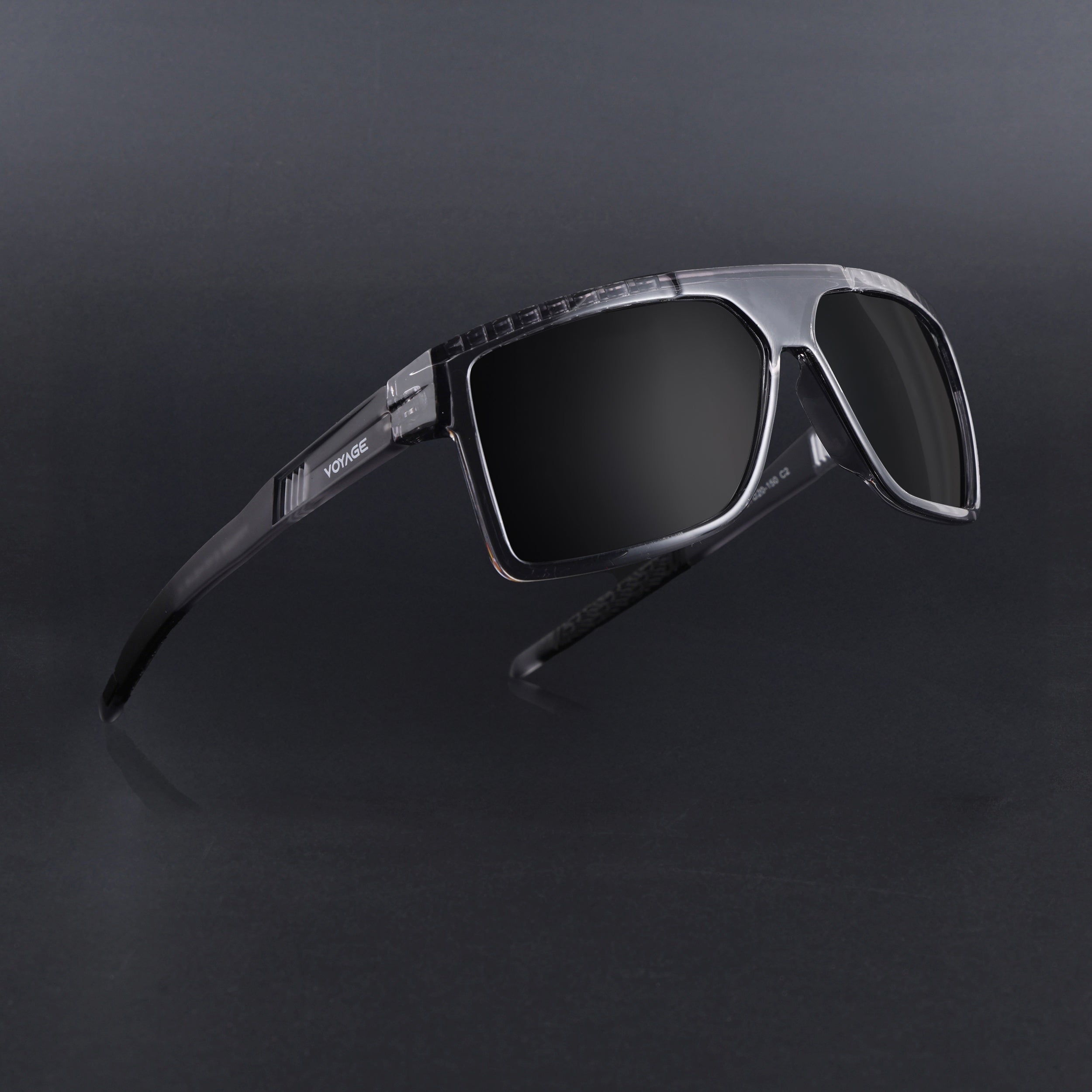 Wayfarer Polarized Sunglasses | Black Lens | Grey Frame - PMG6804