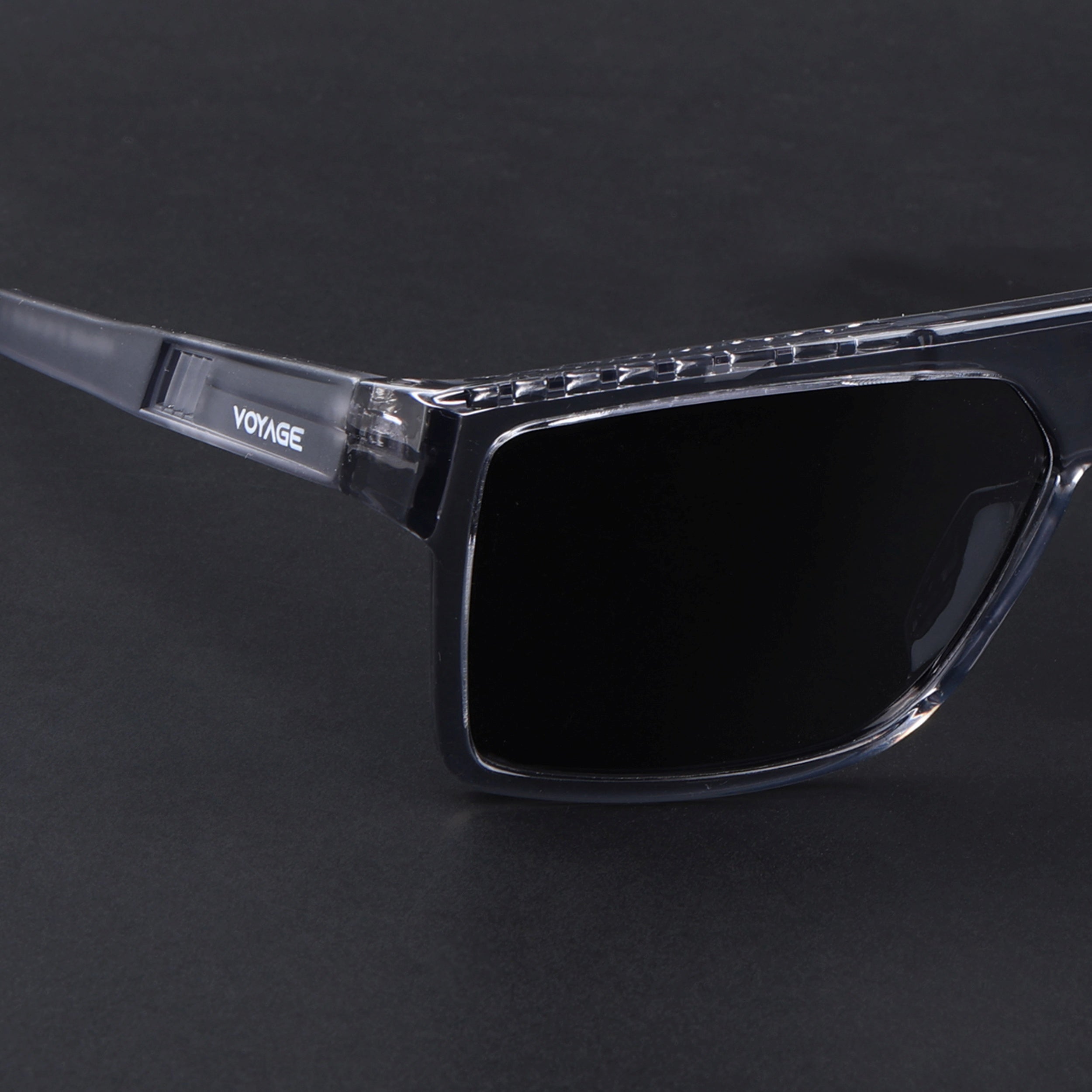 Wayfarer Polarized Sunglasses | Black Lens | Grey Frame - PMG6804